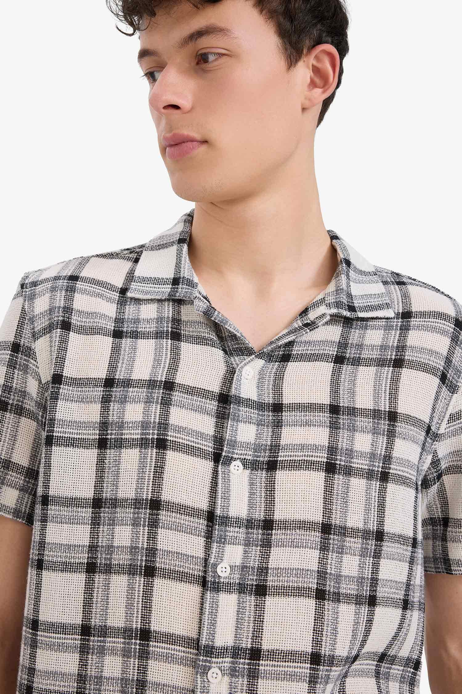 Regular Fit Checkered Summer Cotton Shirt