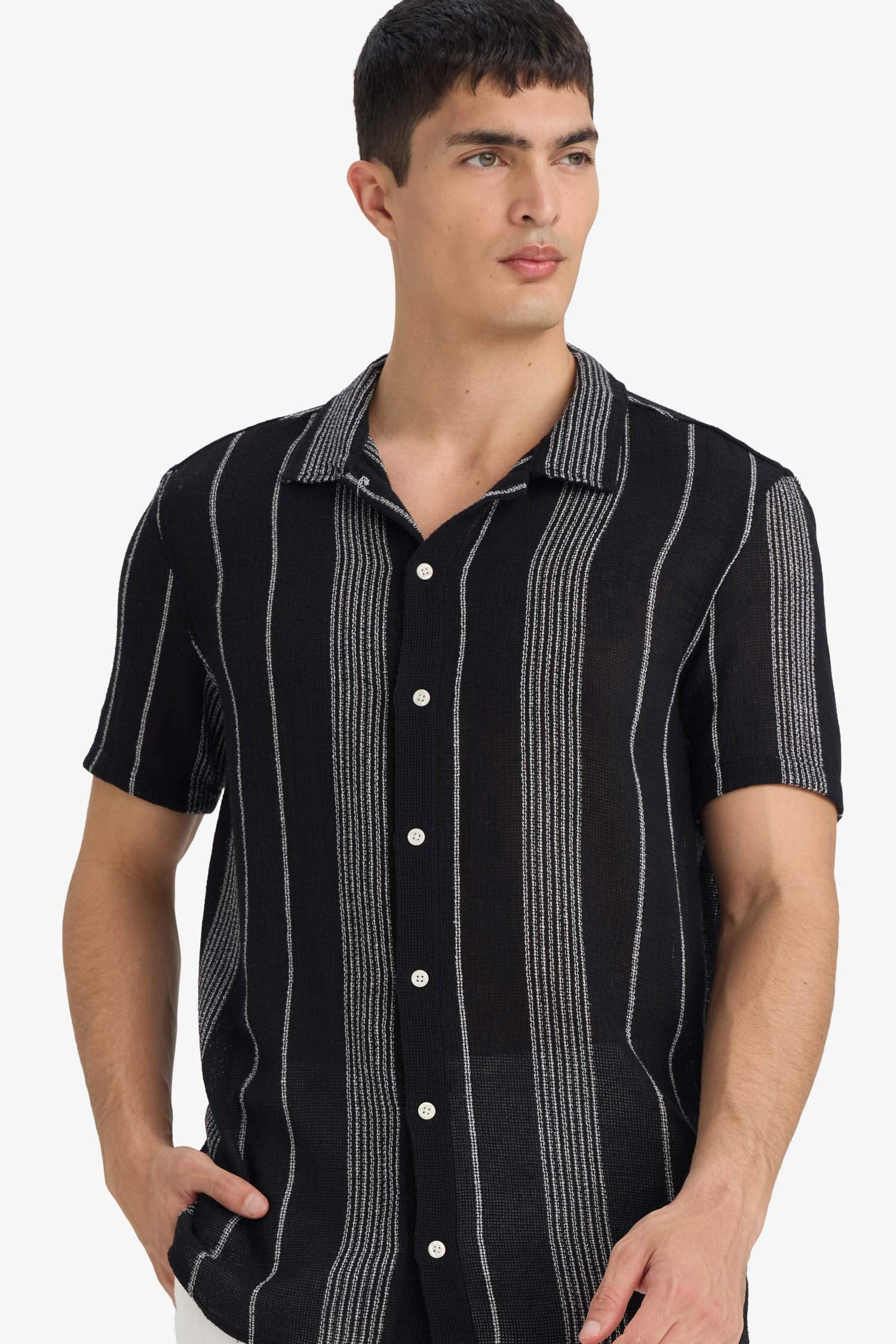 قميص بولو قطن نص ردن قصة عادية