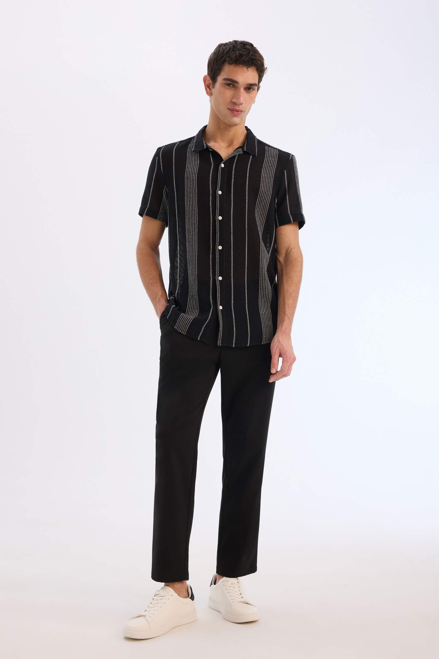 Regular Fit Yazlık Polo Yaka Pamuklu Kısa Kollu Gömlek