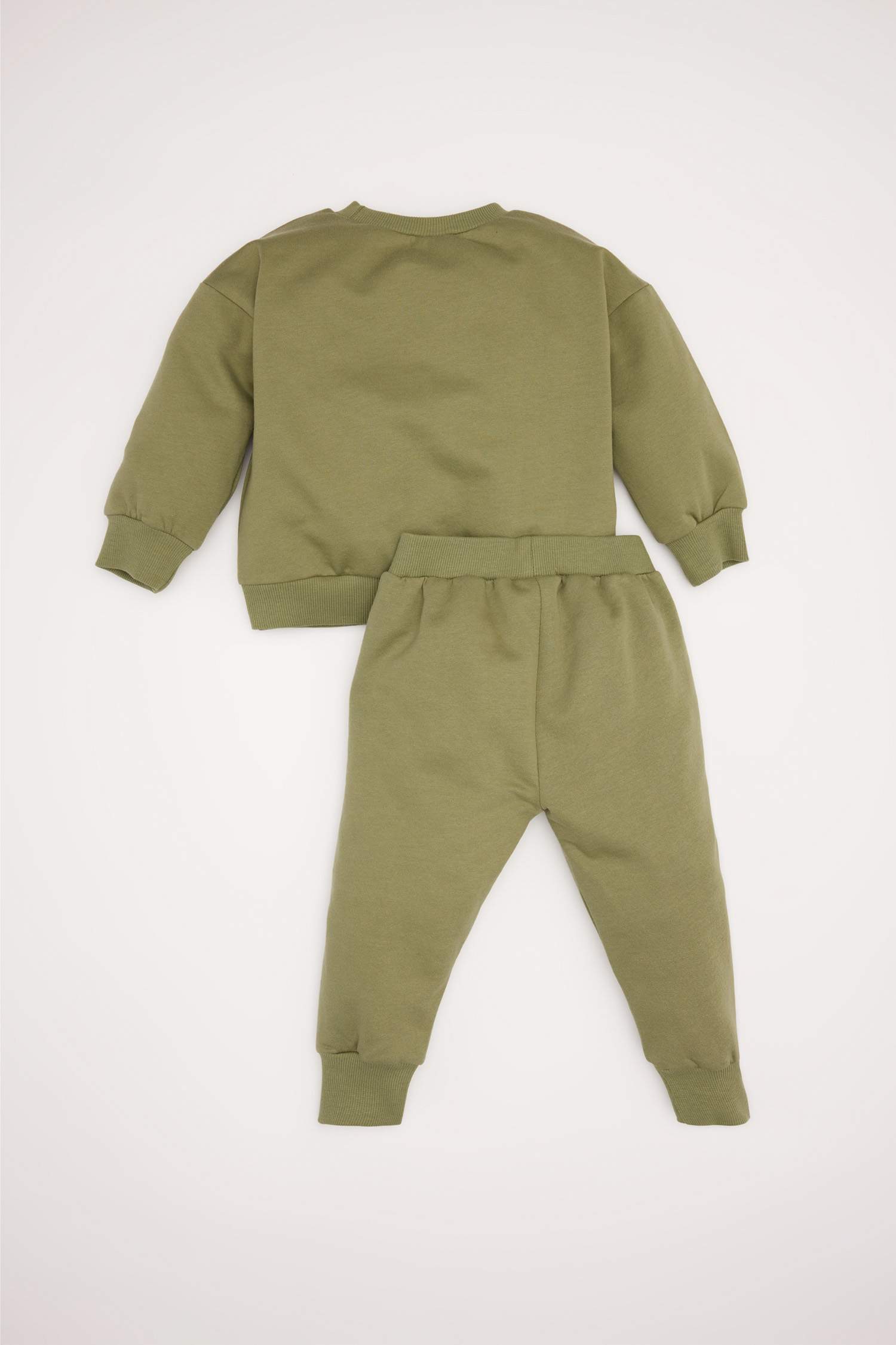 Erkek Bebek 2'li Takım Baskılı Sweatshirt Beli Lastikli Eşofman Altı