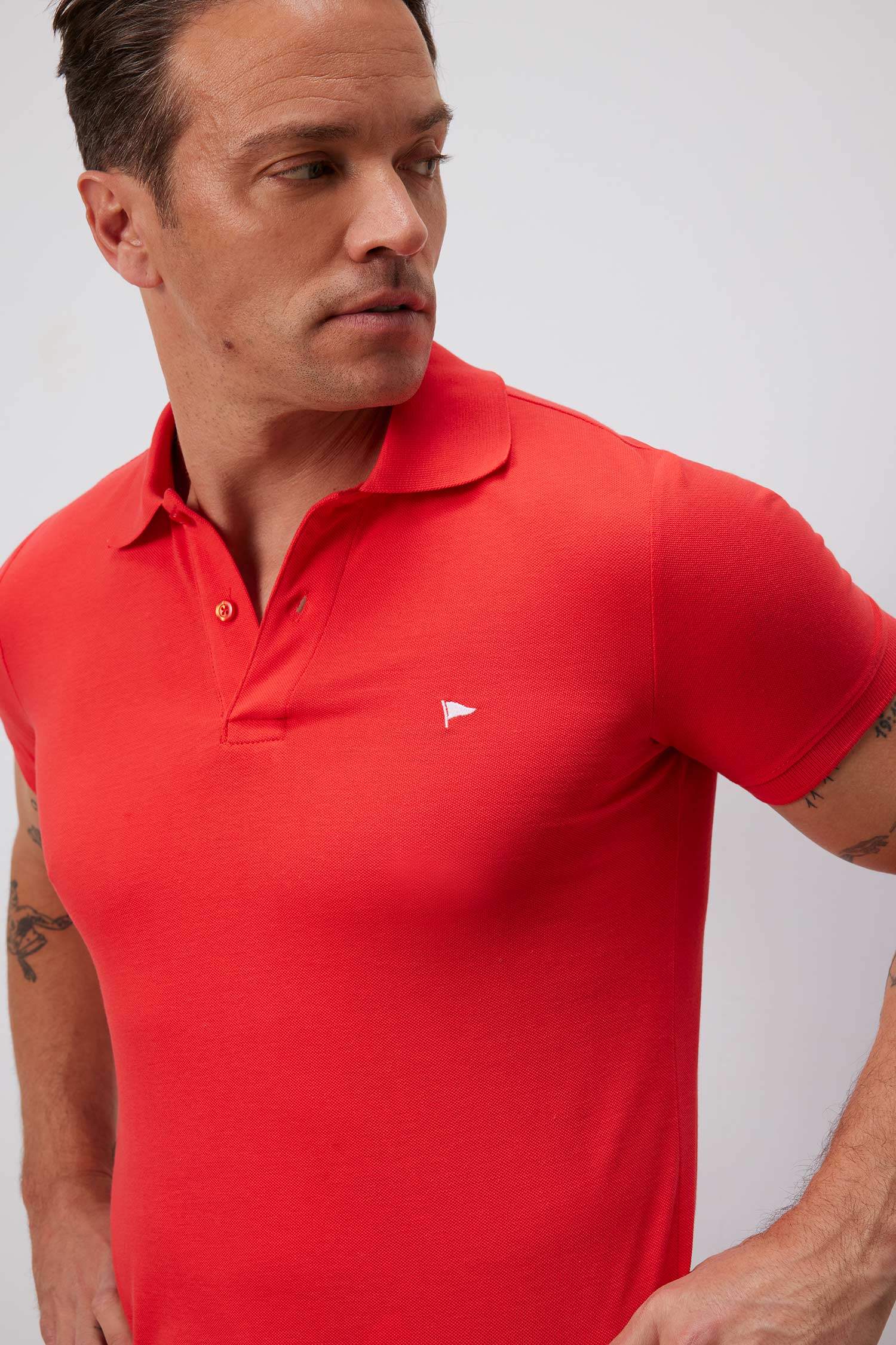 تيشيرت بولو نص ردن سليم فيت