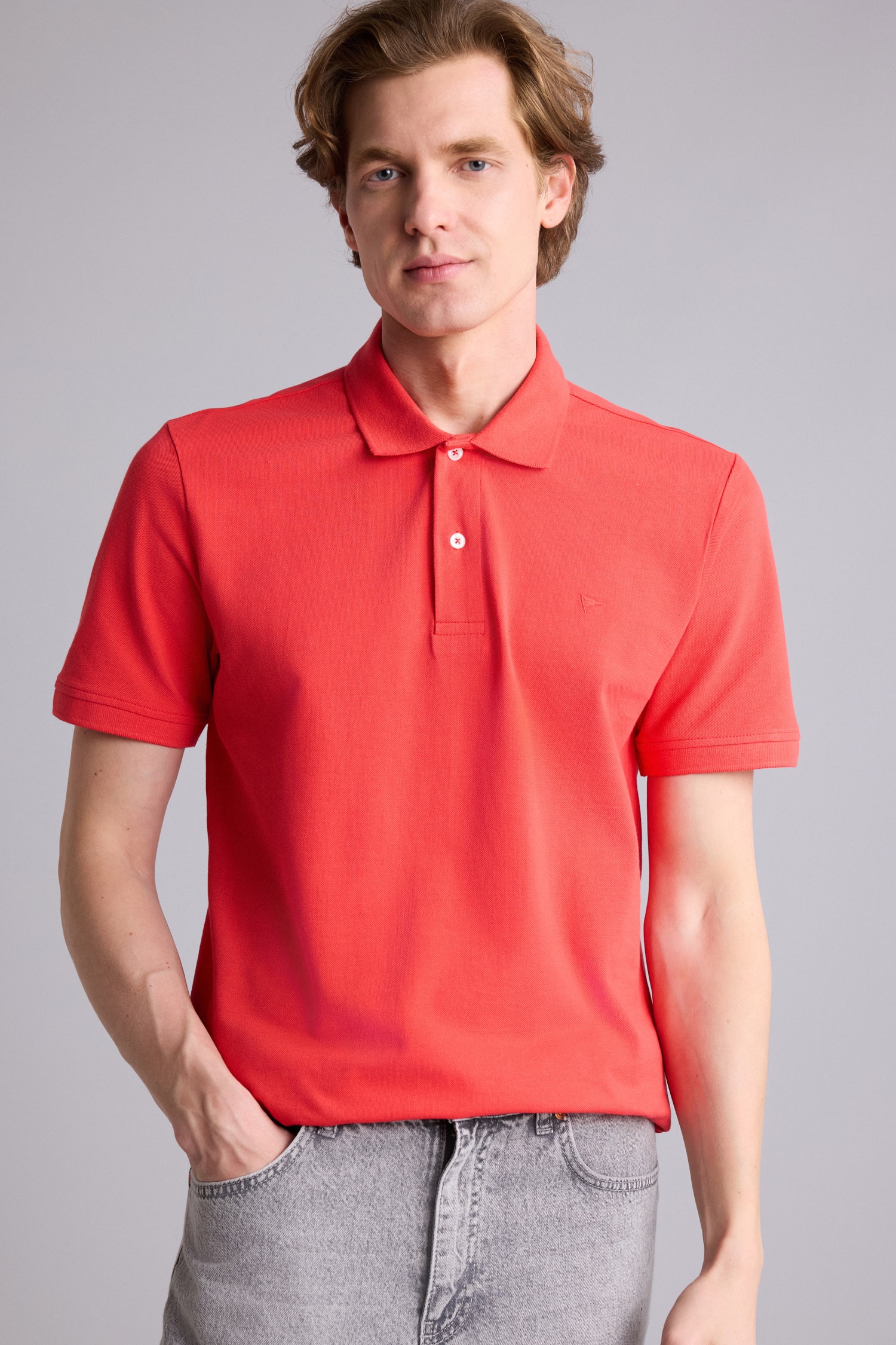 DeFacto %100 Pamuk Slim Fit Polo Yaka Tişört görsel 4