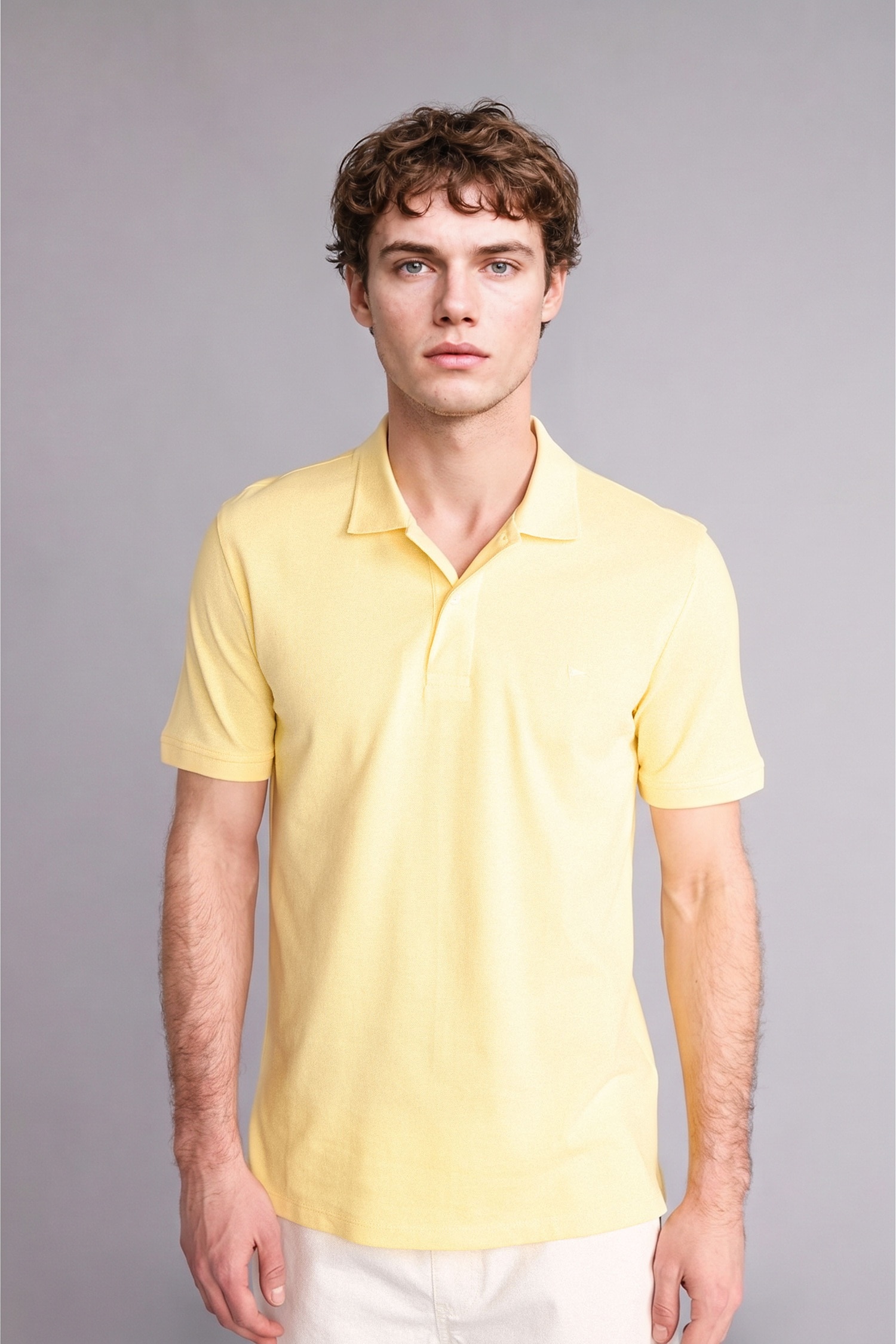 DeFacto %100 Pamuk Slim Fit Polo Yaka Tişört görsel 3