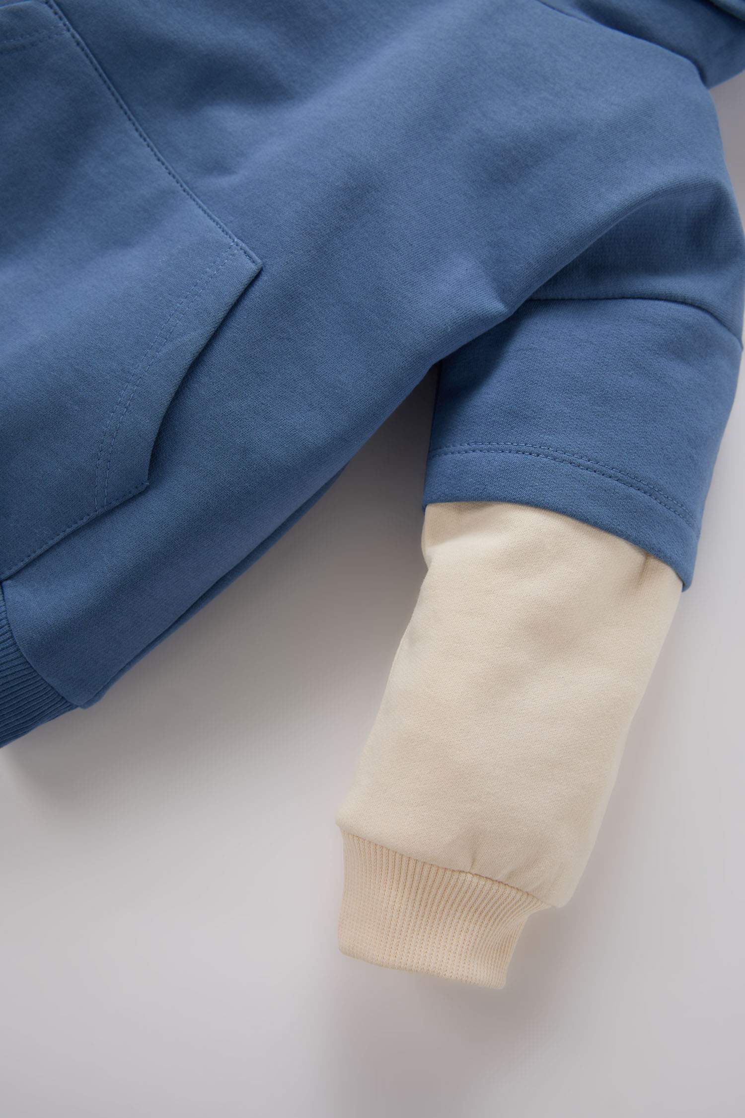 Baby Boy Hooded Pocketed Sweatshirt Sweatpants 2 Piece Set