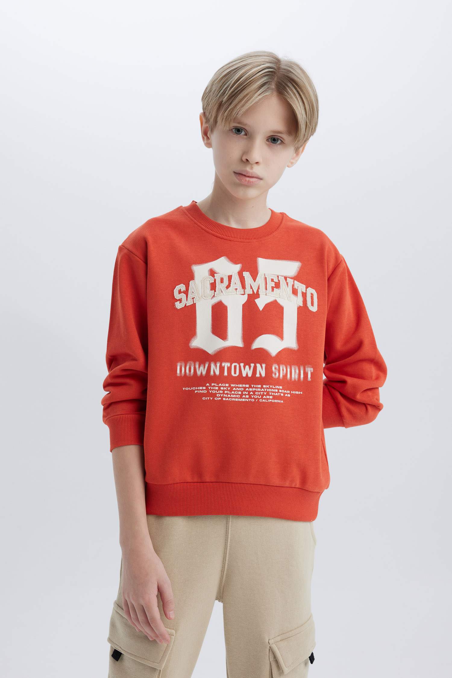 سويت شيرت ولادي قصة عادية بياخة مستديرة