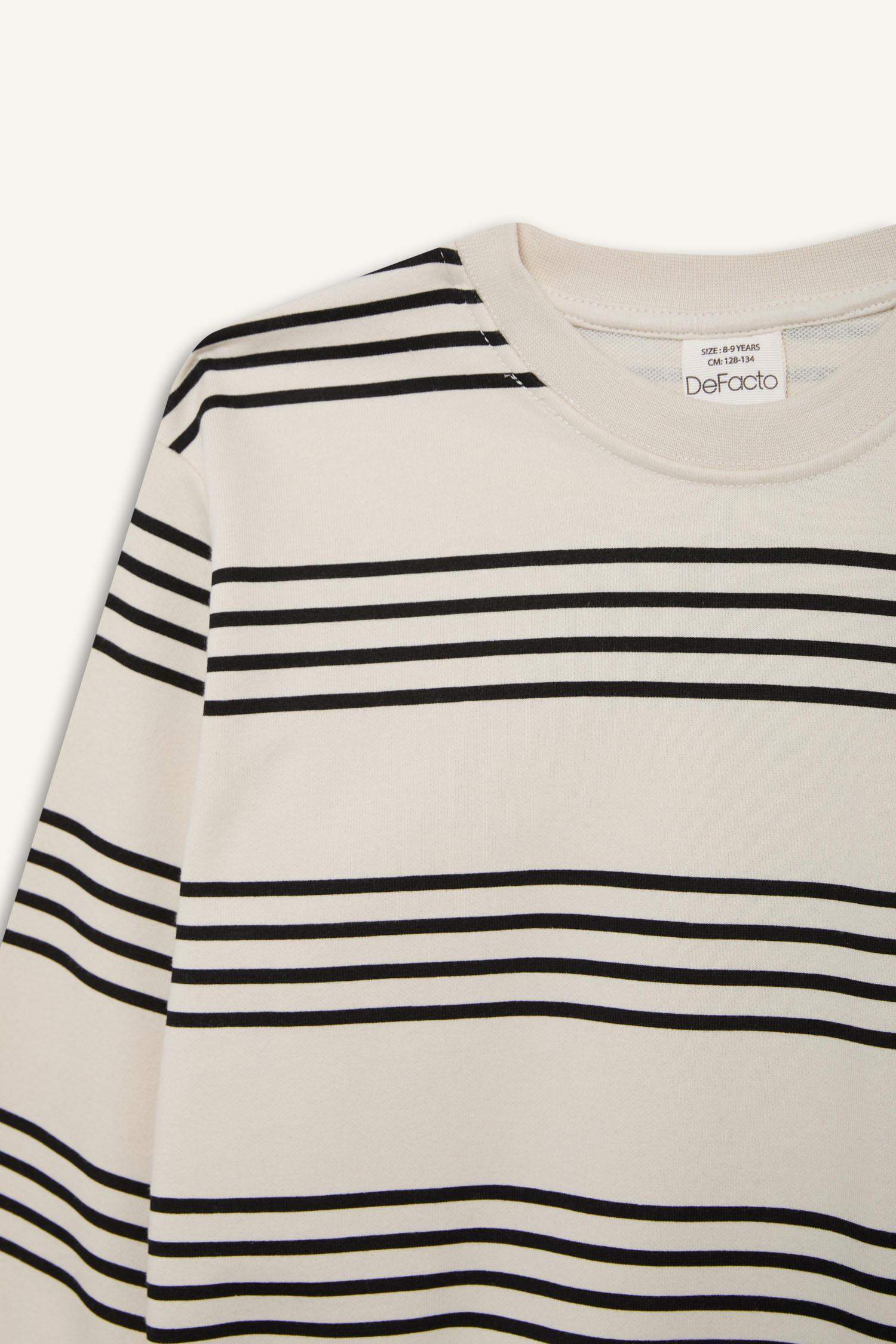 Boy Crew Neck Striped Sweatshirt