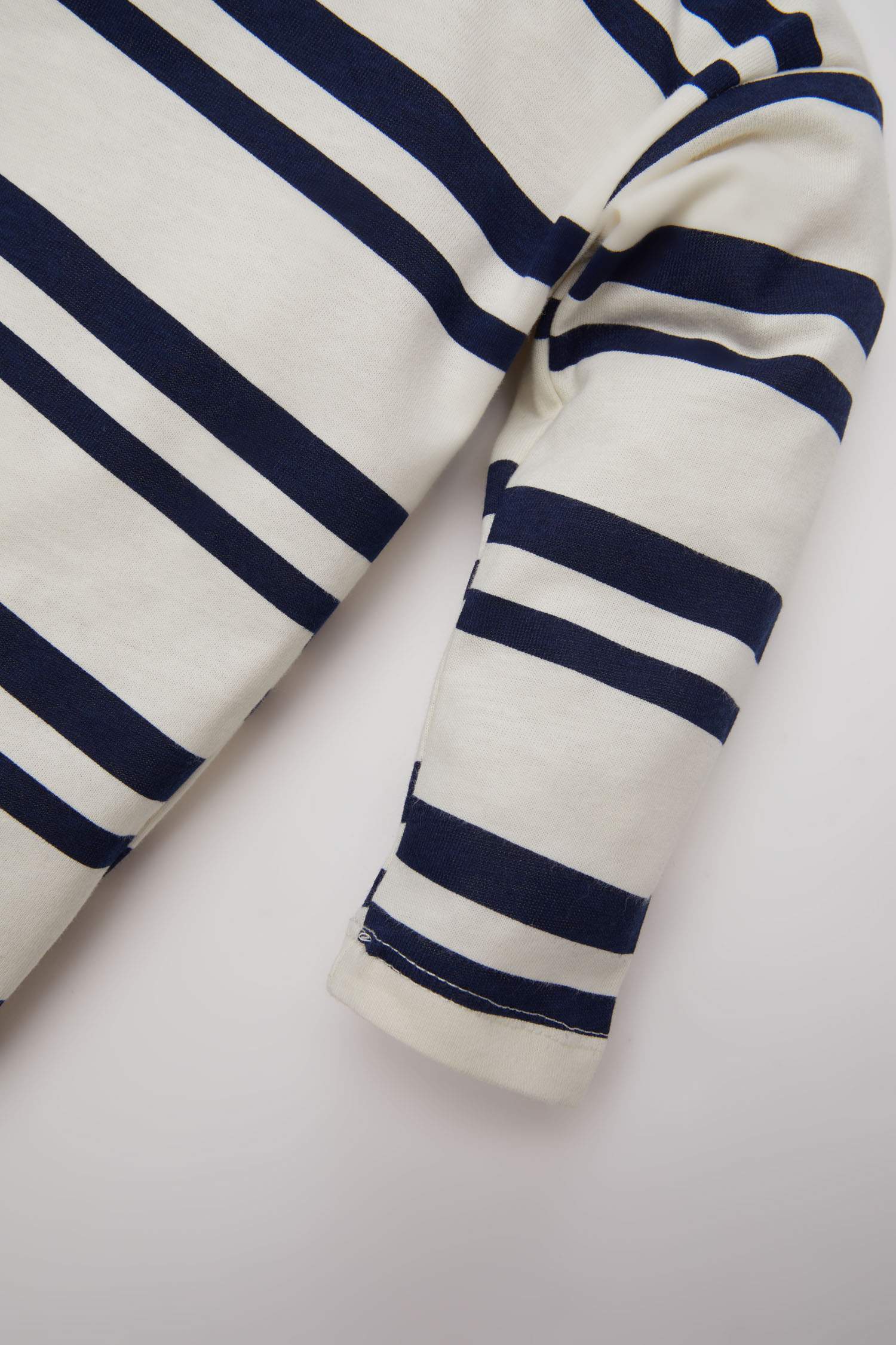 T-shirt rayé à col rond et manches longues pour bébé garçon