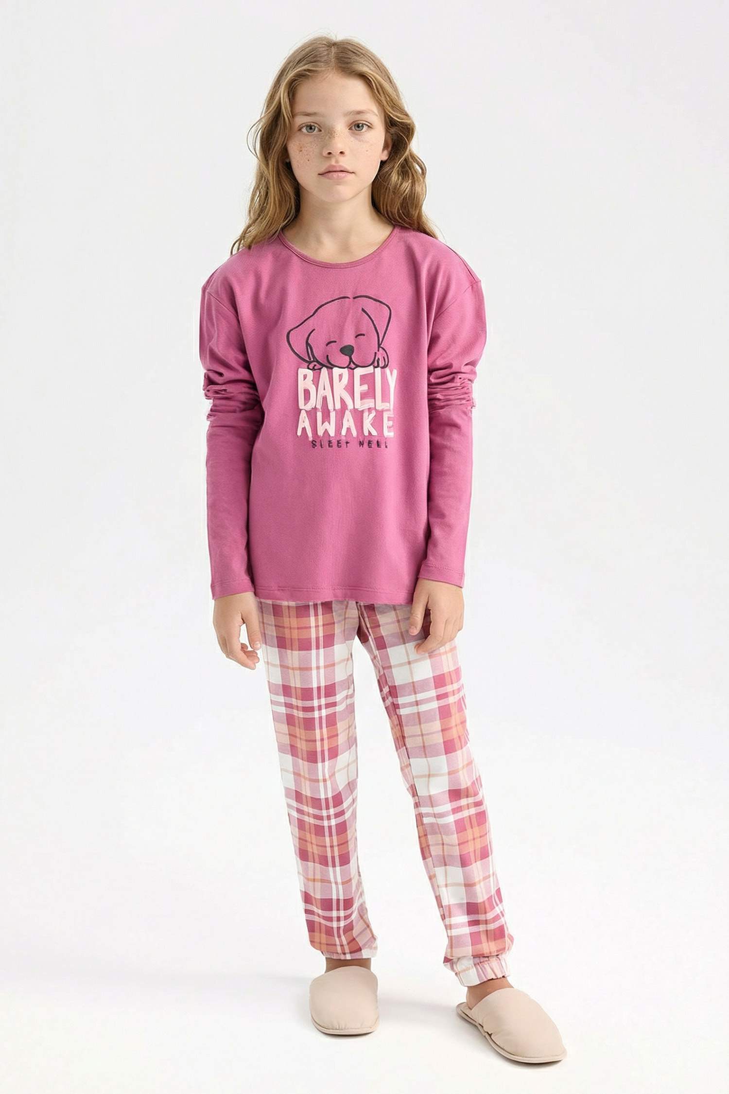 Pyjama pour Fille Top imprimé à manches longues et Bas à taille élastique