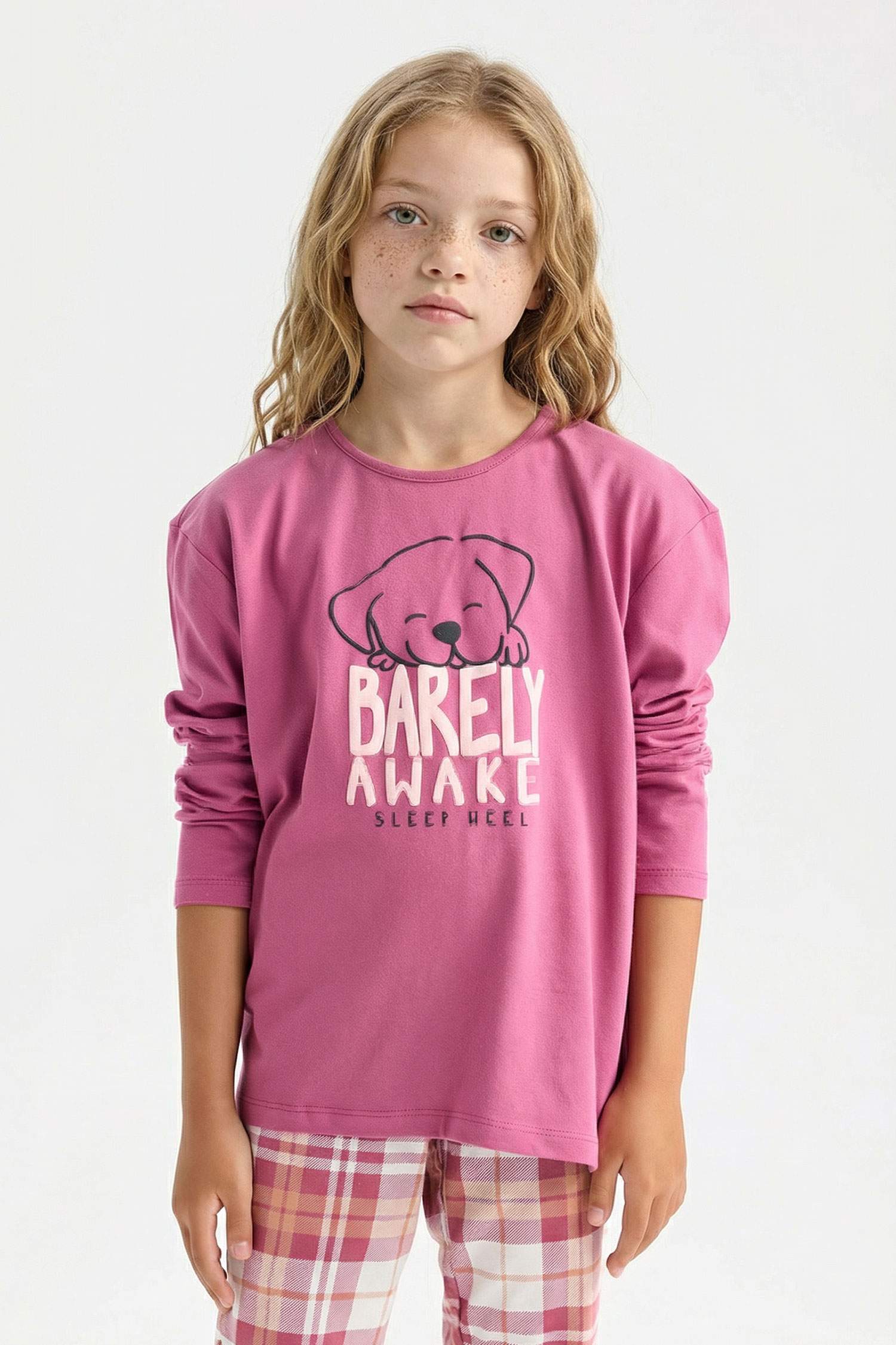 Pyjama pour Fille Top imprimé à manches longues et Bas à taille élastique