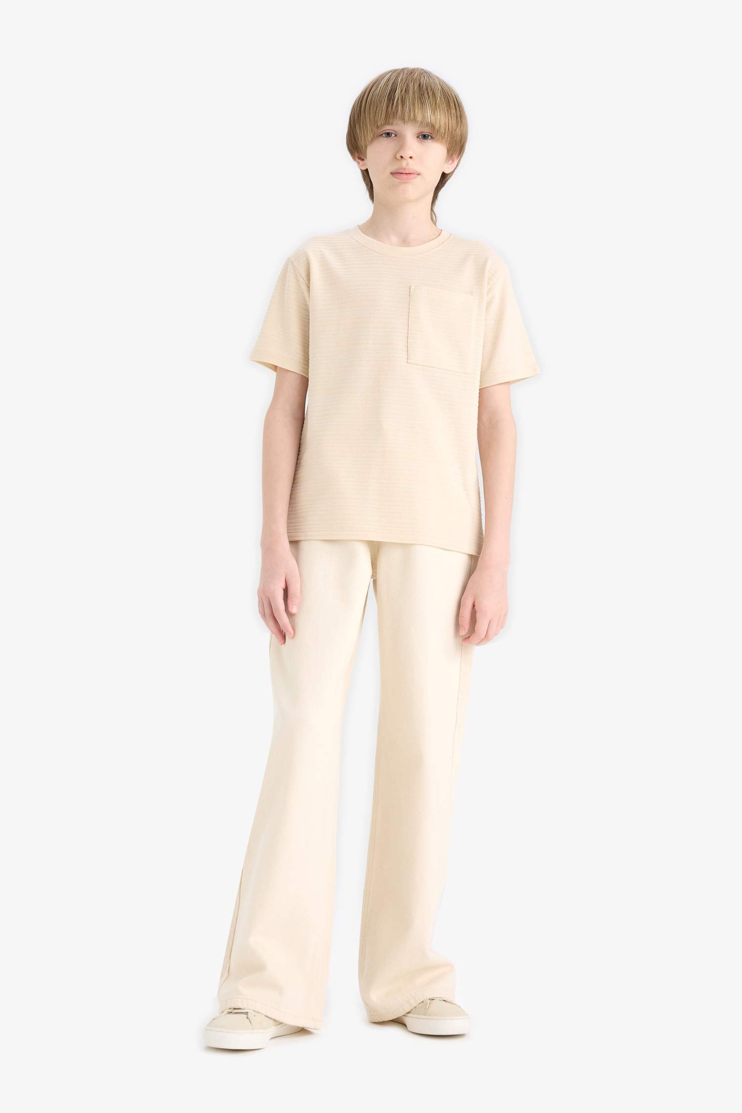 Erkek Çocuk Bisiklet Yaka Kısa Kollu Tişört