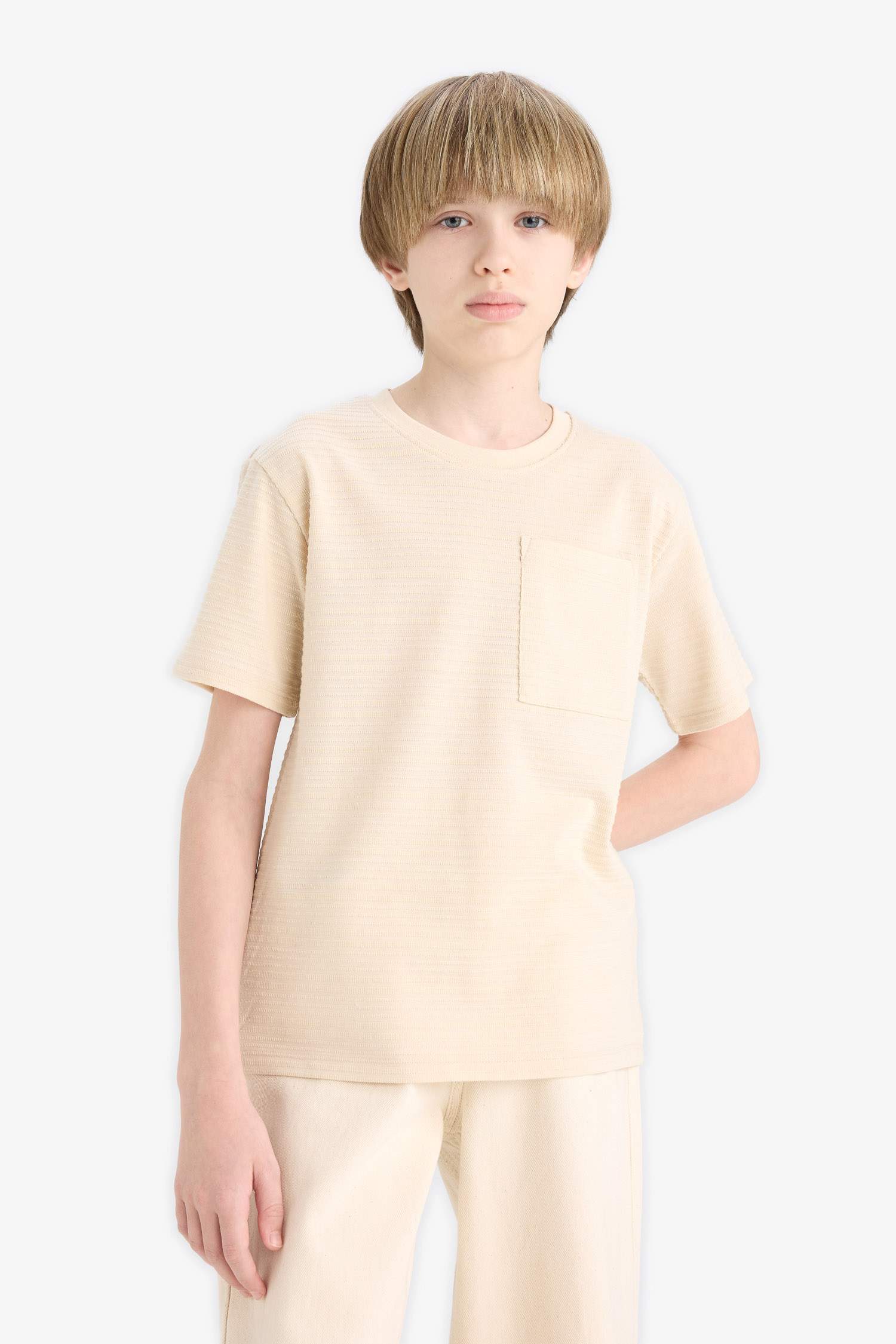 Erkek Çocuk Bisiklet Yaka Kısa Kollu Tişört