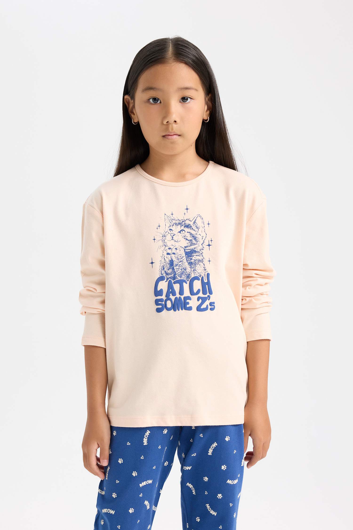 Pyjama pour Fille Top imprimé à manches longues et Bas à taille élastique