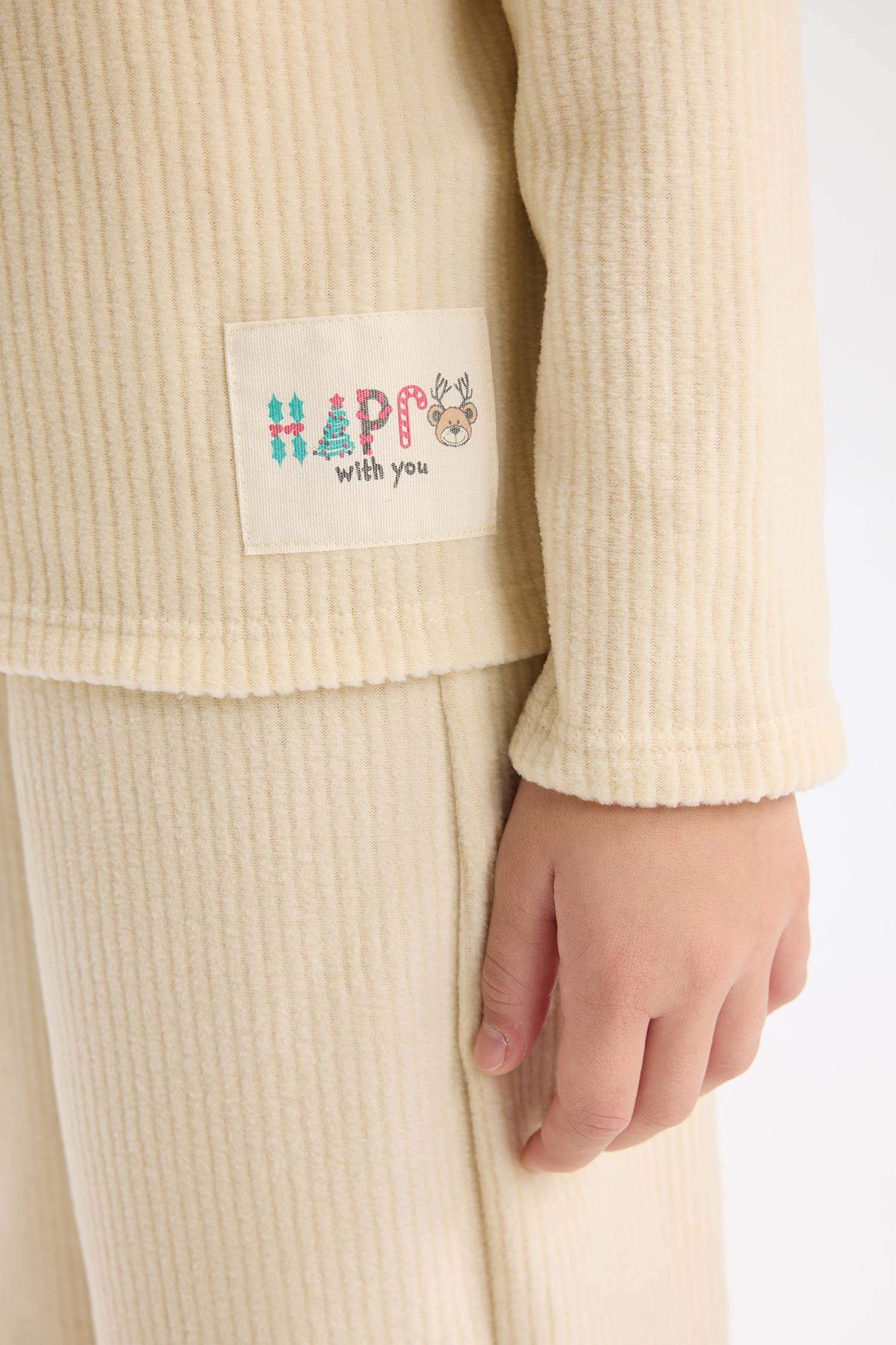 Ensemble de Pyjama Basique en Polaire pour Fille