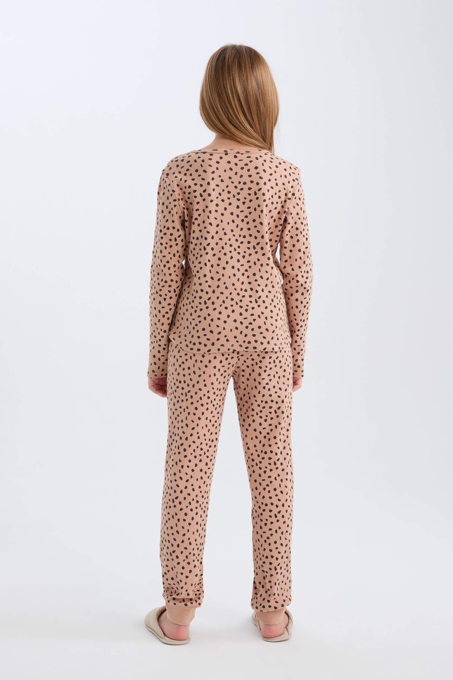 Girl Ribbed Camisole Top Long Bottom 2 Piece Pajama Set