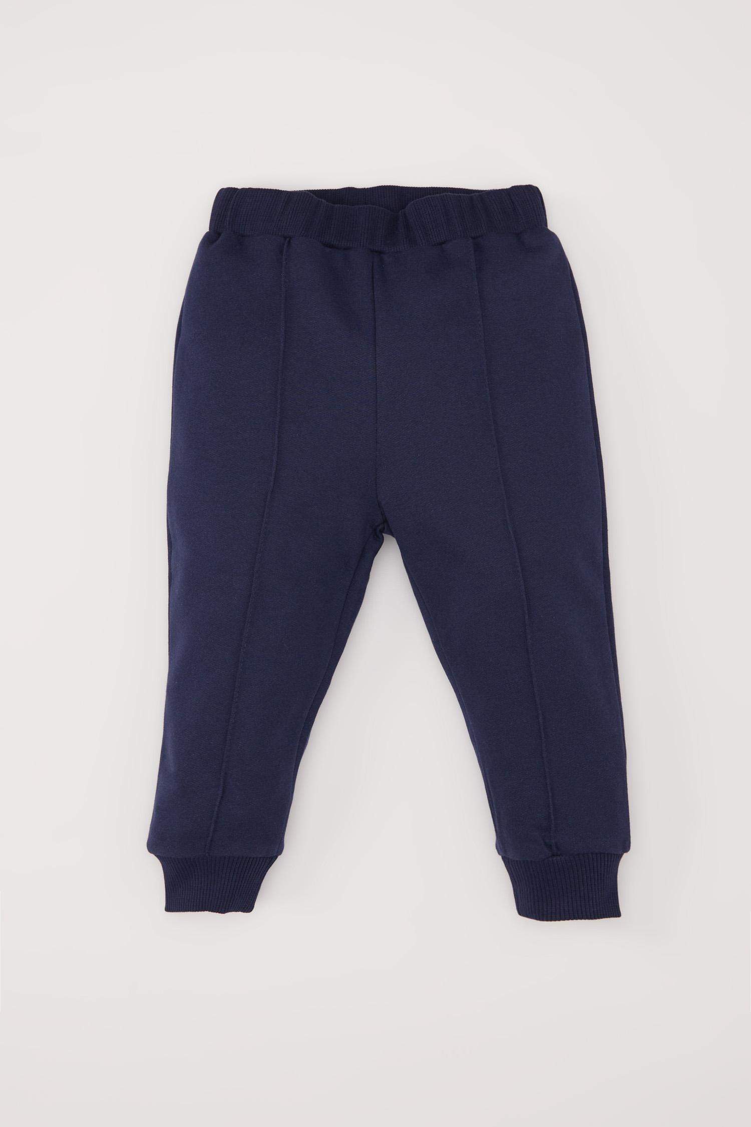 Erkek Bebek 2'li Takım Çizgili Sweatshirt Beli Lastikli Eşofman Altı