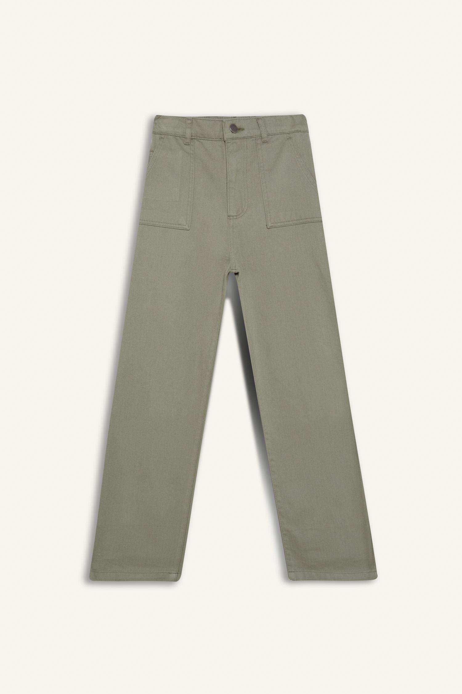 Erkek Çocuk Wide Leg Standart Paça Gabardin Pantolon