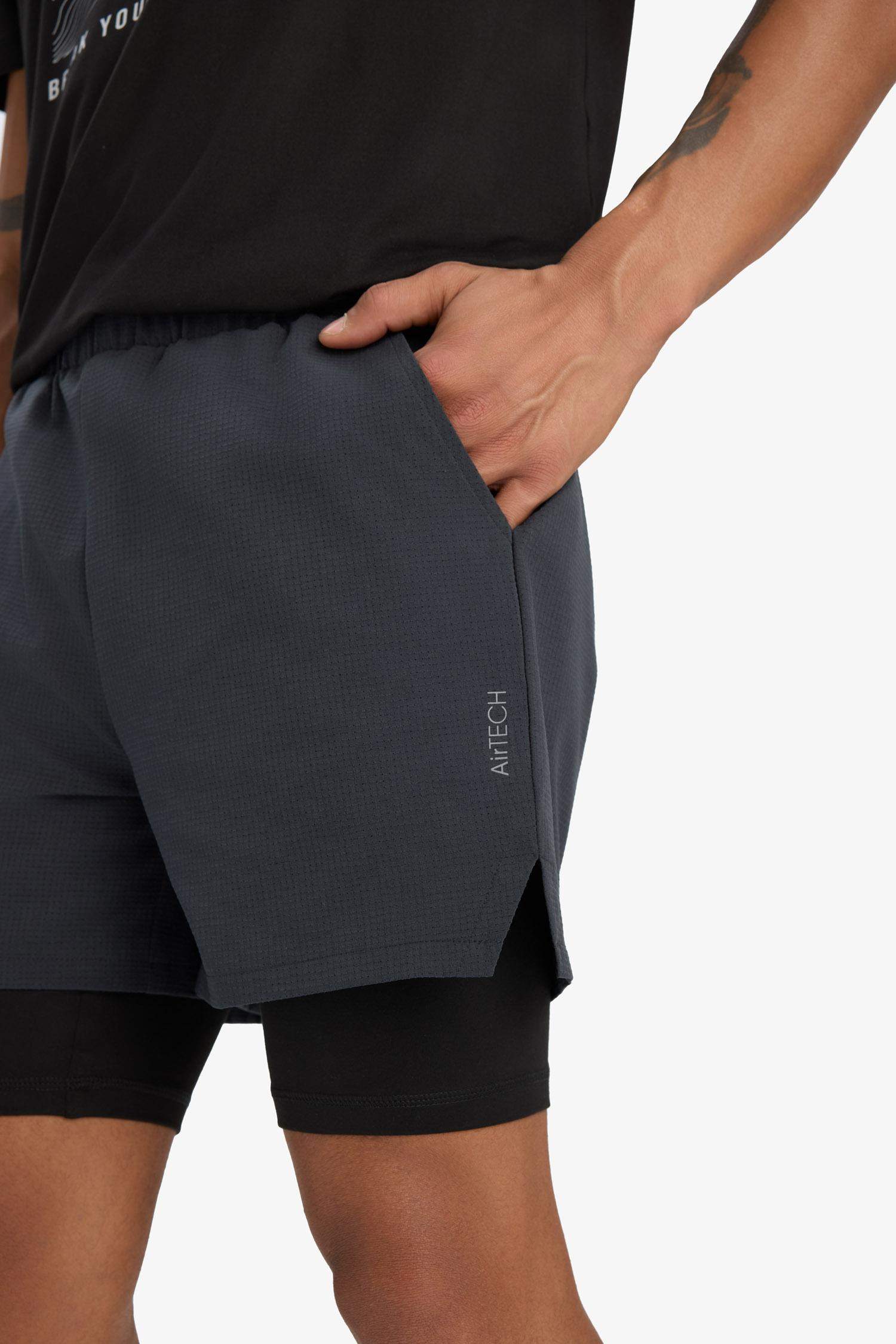 DeFactoFit Slim Fit Dar Kesim Sporcu Taytlı Dokuma Şort