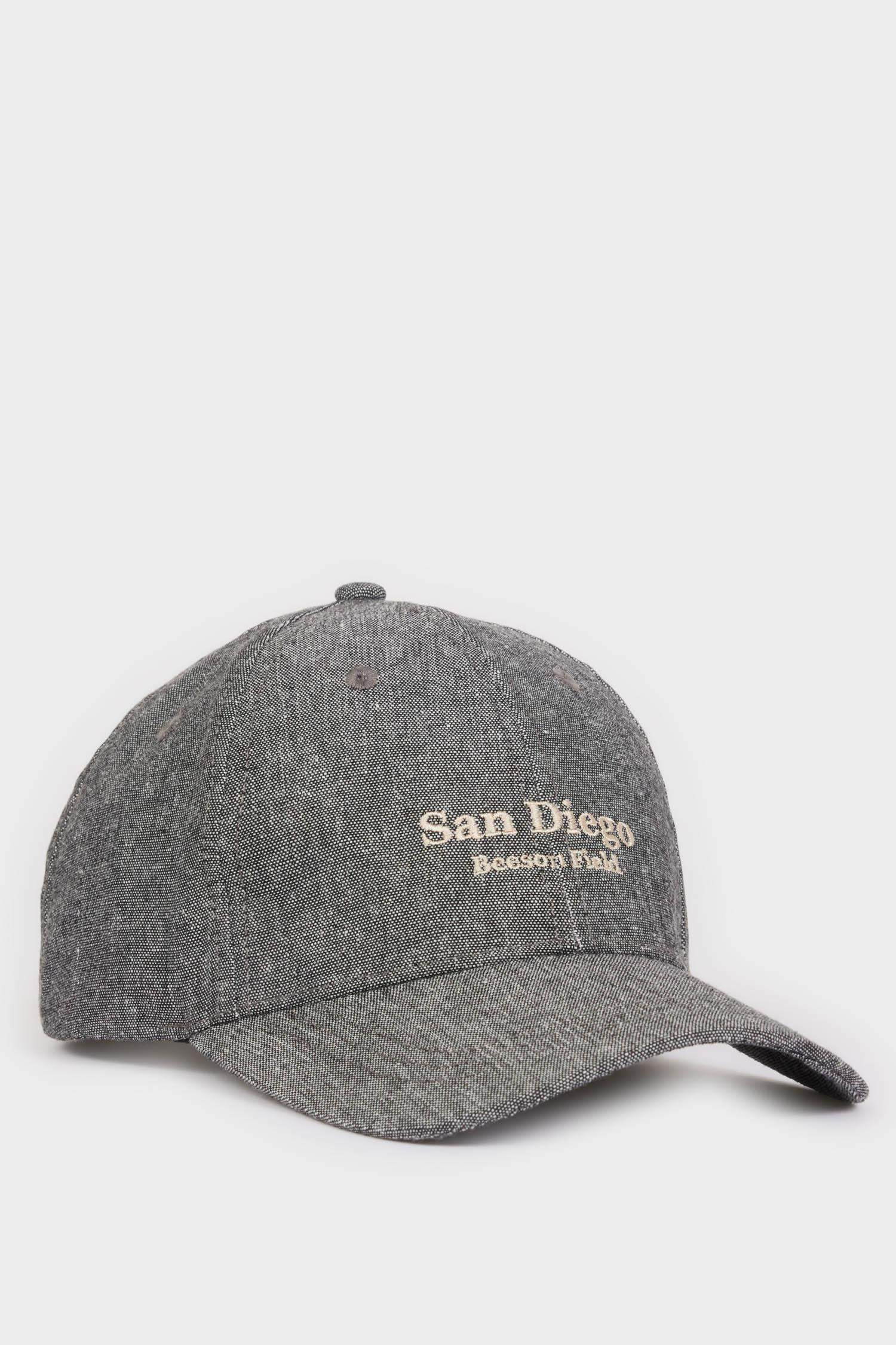 كاب بيسبول رجالي مطرز من مزيج الكتان