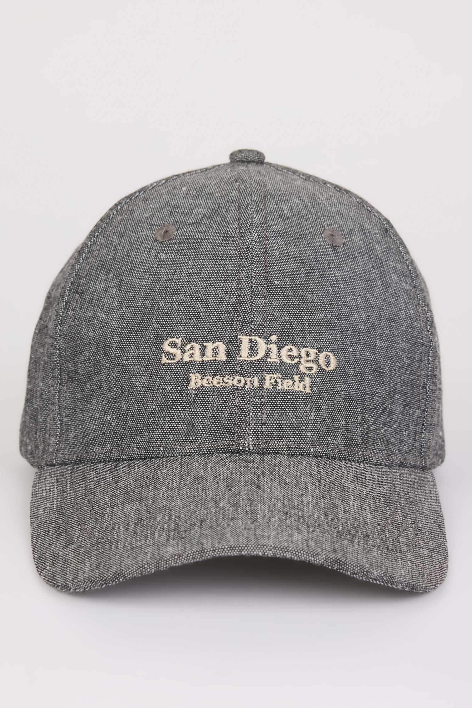 Man Embroidered Linen Blend Cap