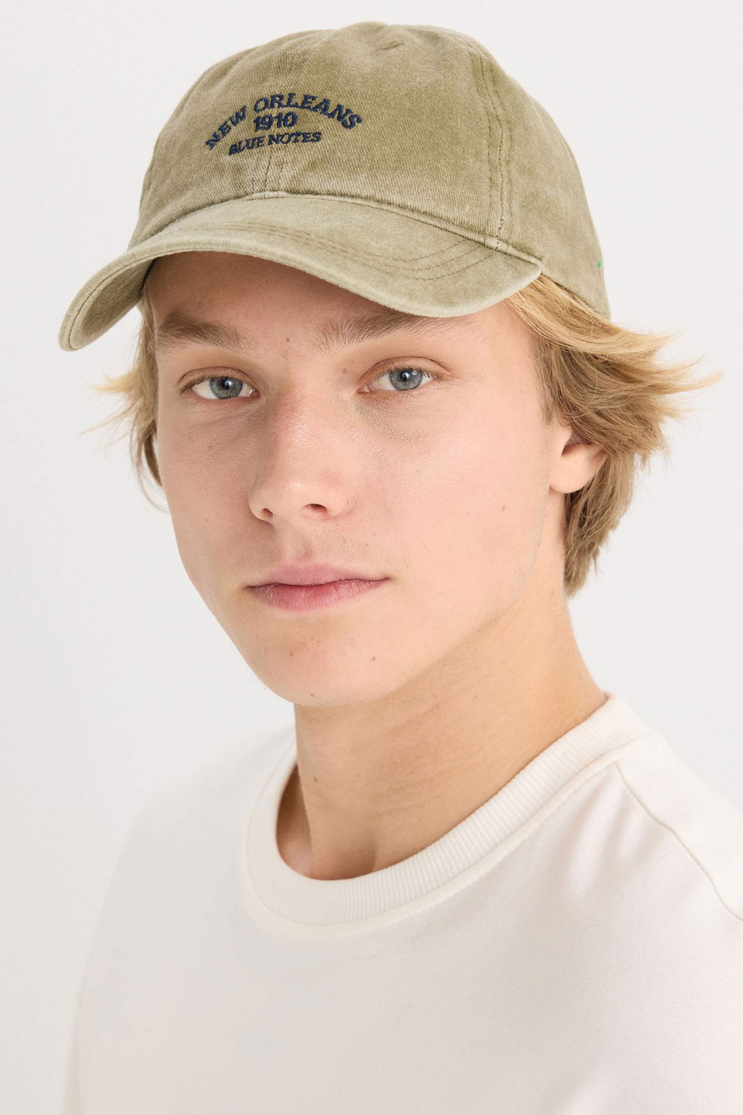 Unisex Etiket Baskılı Jean Beyzbol Basketbol Şapkası