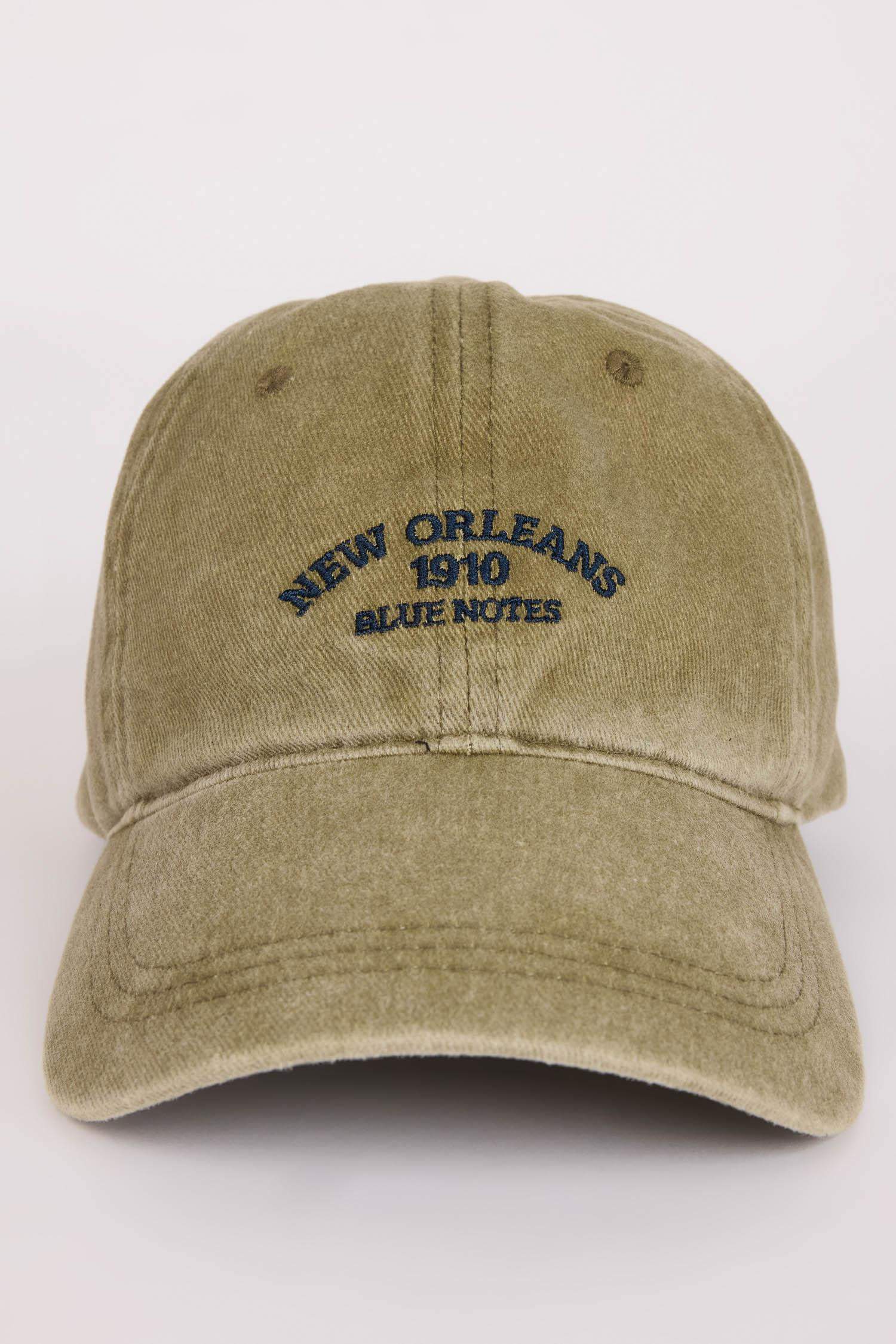 Unisex Etiket Baskılı Jean Beyzbol Basketbol Şapkası