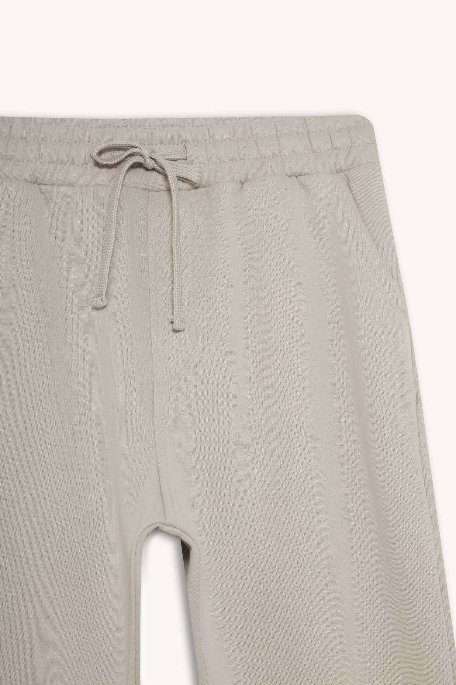 Regular Fit Beli Bağcıklı Cepli Düz Paça Kalın Eşofman Altı