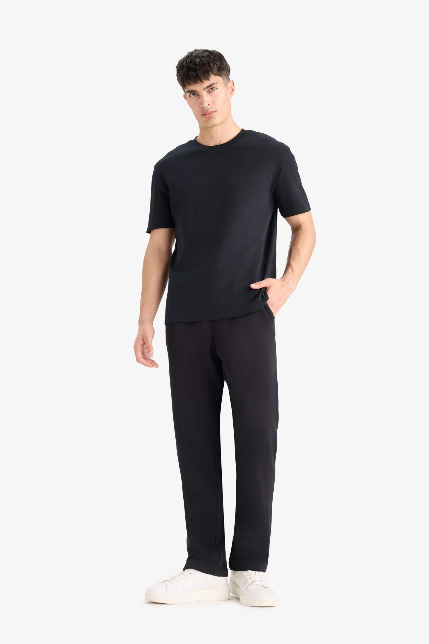 Regular Fit Drawstring Waistband Pocketed Thick Sweatpants