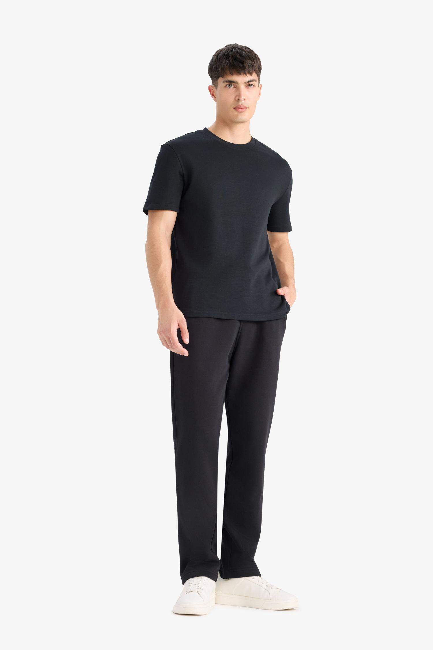 Regular Fit Drawstring Waistband Pocketed Thick Sweatpants