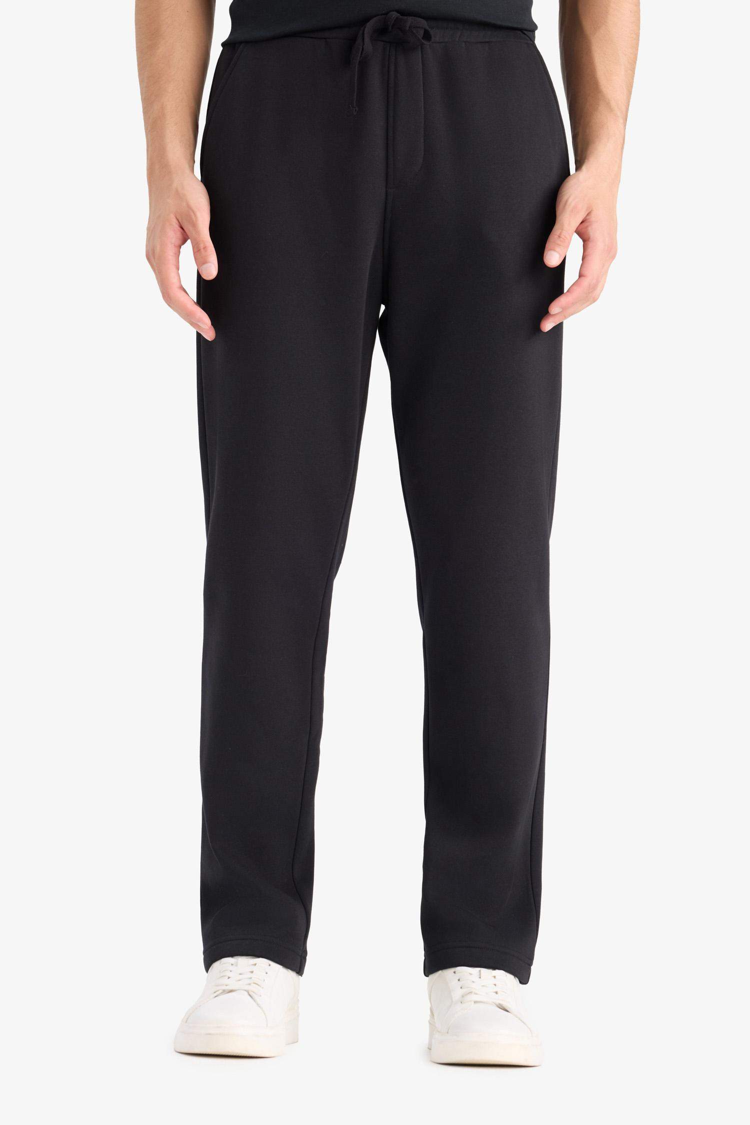 Regular Fit Drawstring Waistband Pocketed Thick Sweatpants