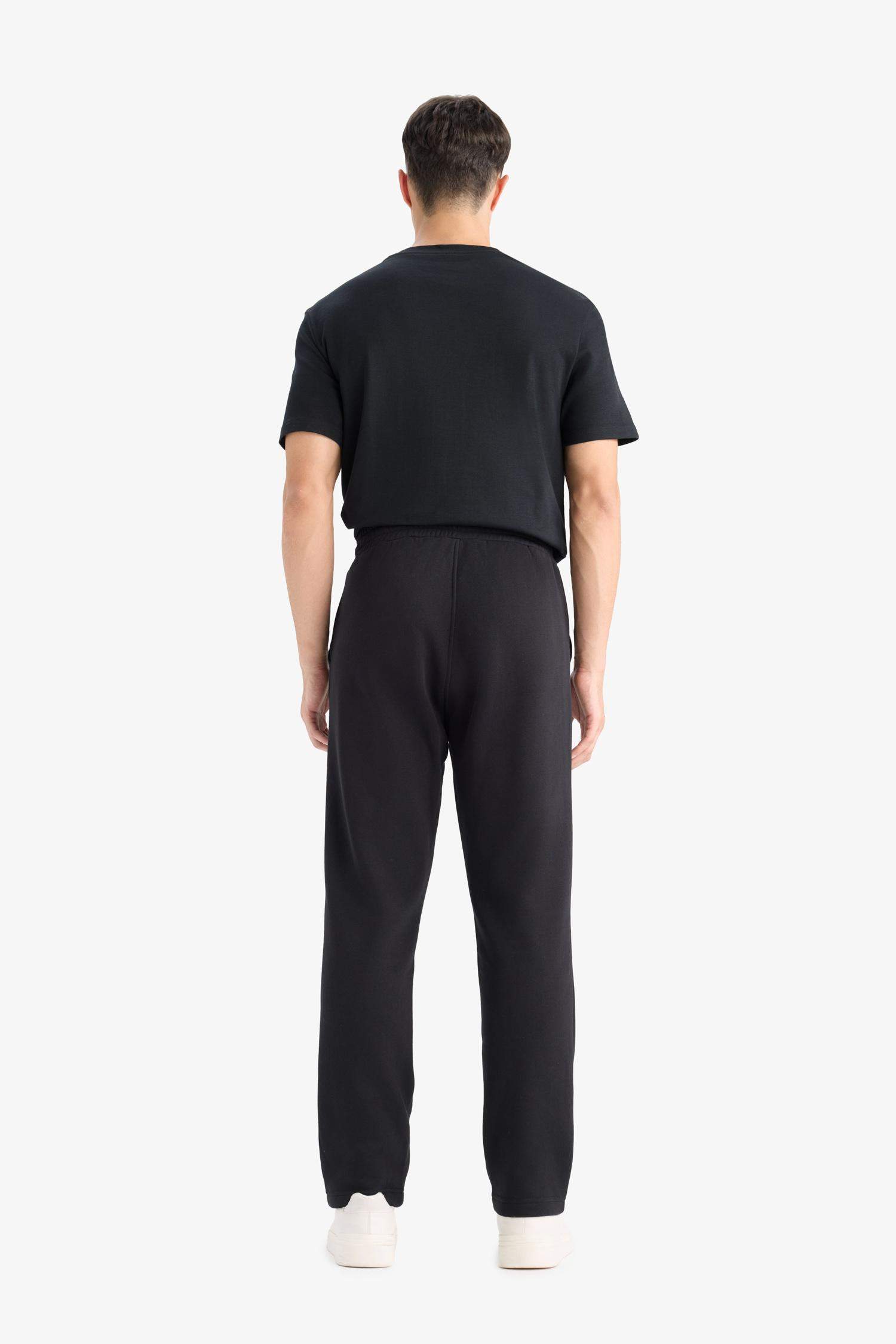 Regular Fit Drawstring Waistband Pocketed Thick Sweatpants