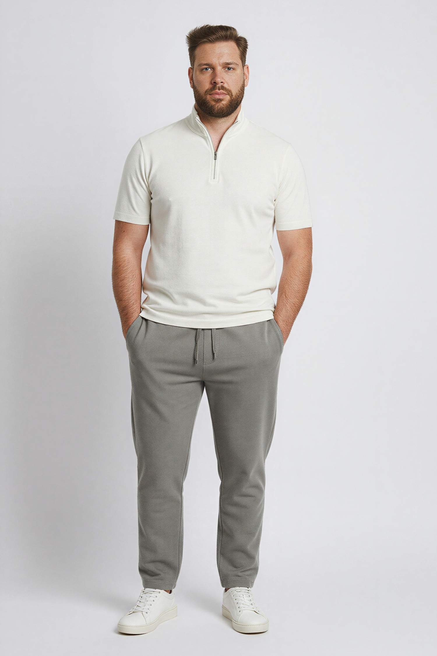 Regular Fit Beli Bağcıklı Cepli Düz Paça Kalın Eşofman Altı