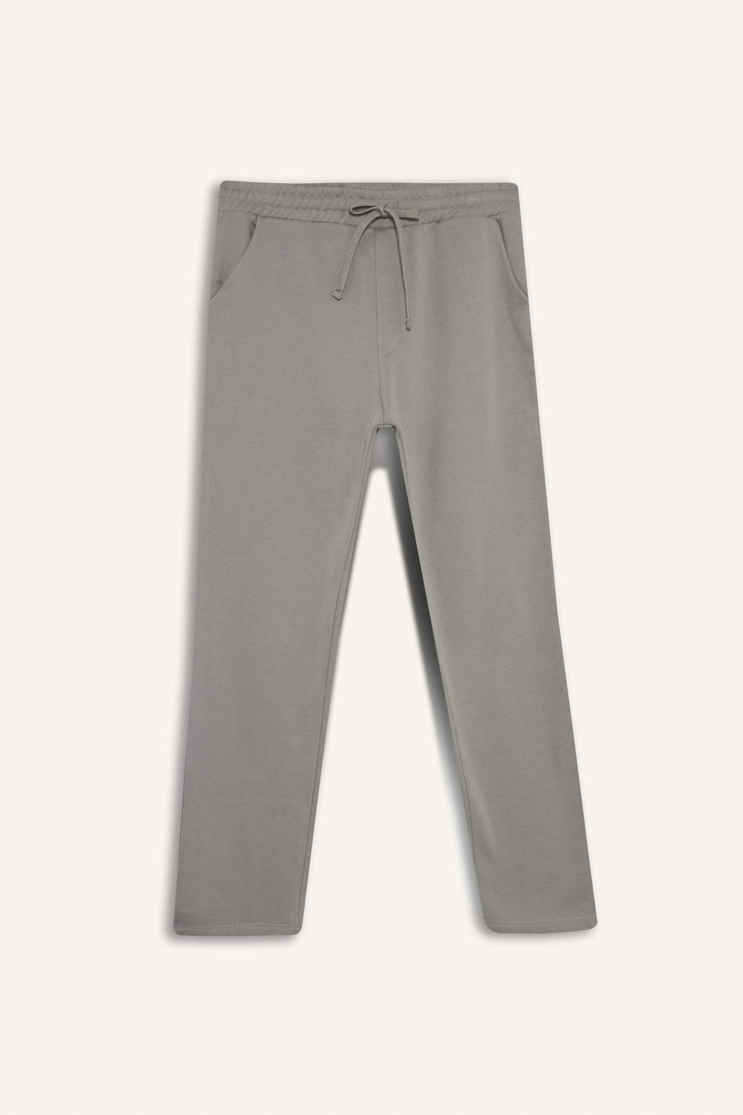 Regular Fit Beli Bağcıklı Cepli Düz Paça Kalın Eşofman Altı