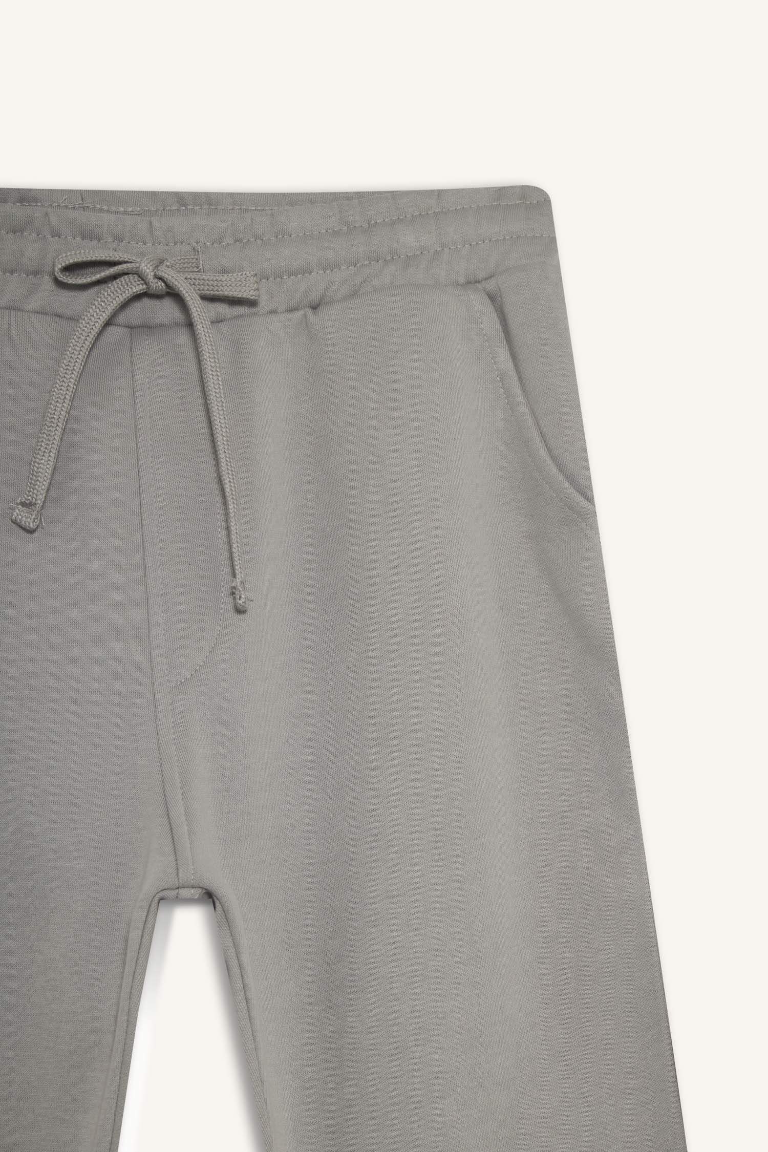 Regular Fit Beli Bağcıklı Cepli Düz Paça Kalın Eşofman Altı