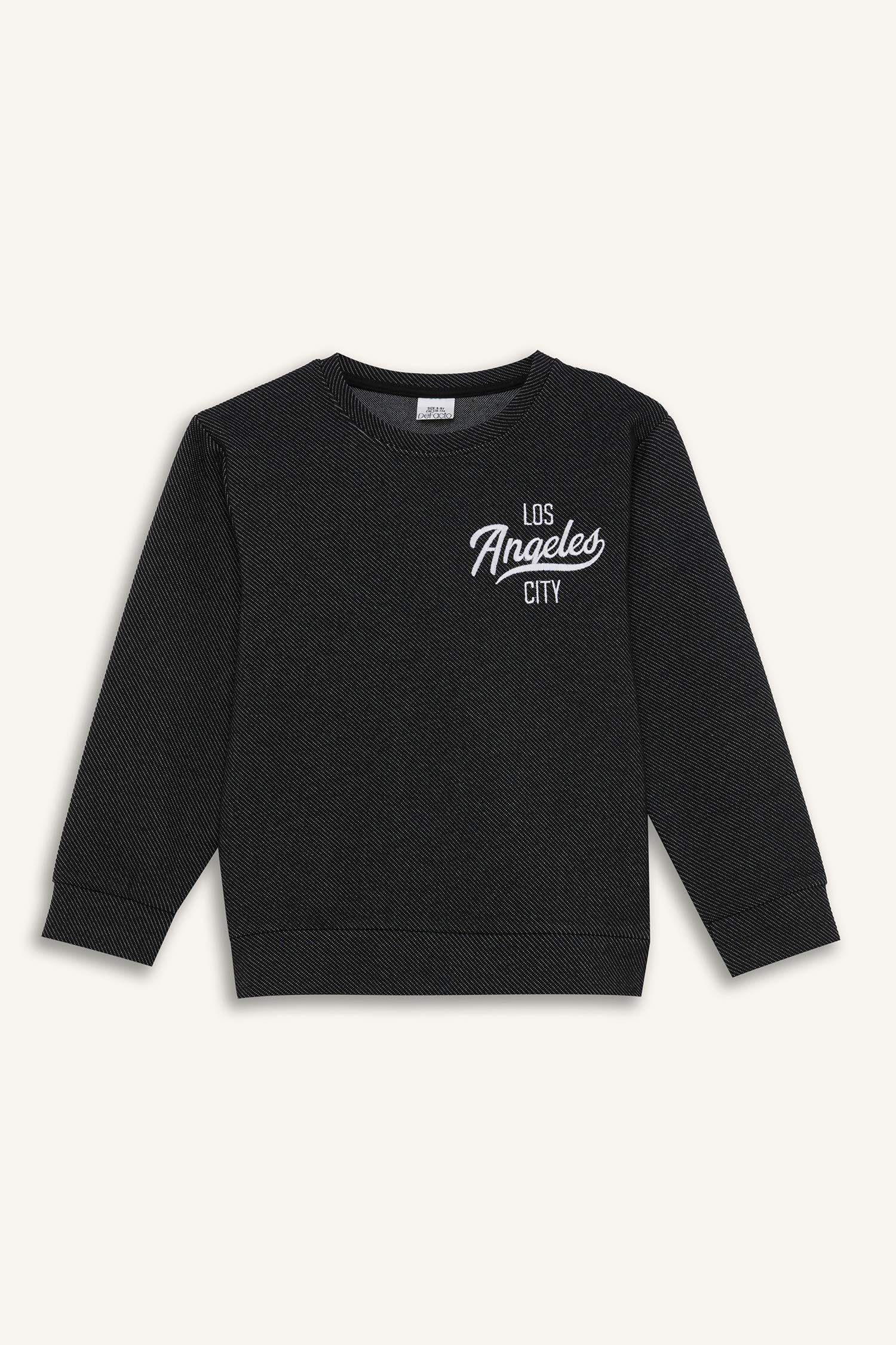 Erkek Çocuk 2'li Takım Baskılı Sweatshirt Eşofman Altı