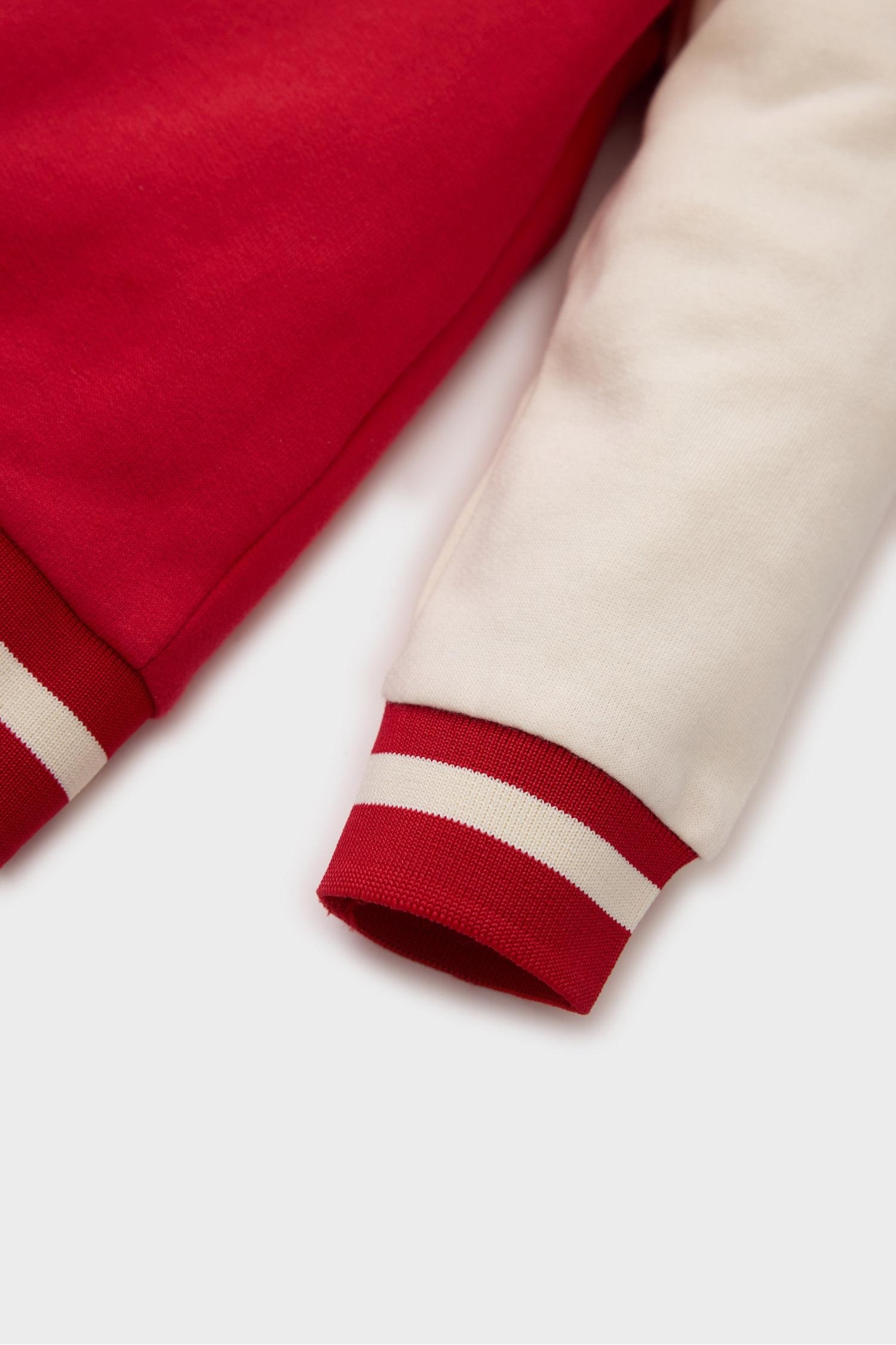 Kız Bebek Baskılı Kolej Yaka İçi Yumuşak Tüylü Bomber Ceket