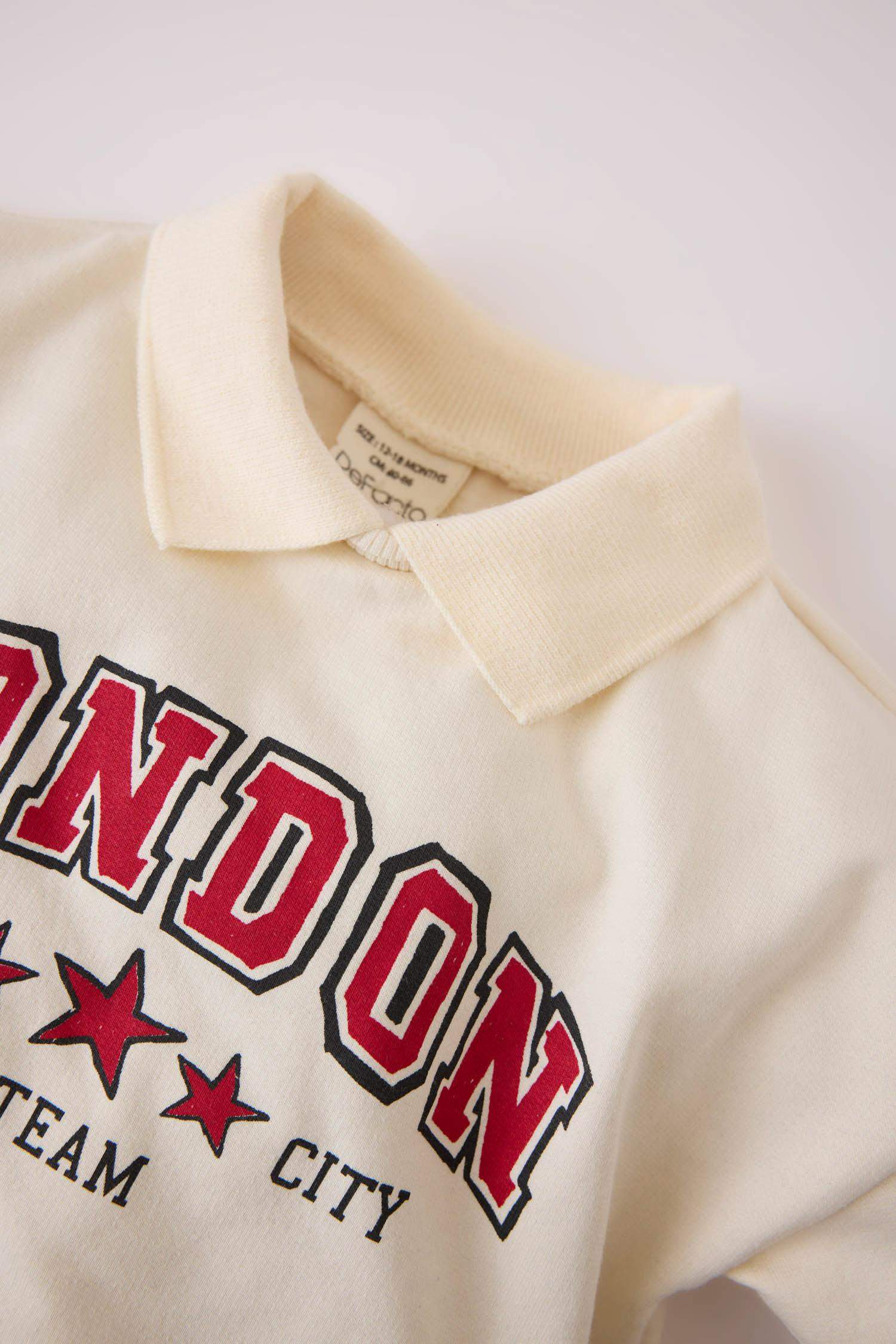 Baby Girl Printed Sweatshirt Wide Leg Sweatpants 2 Piece Set