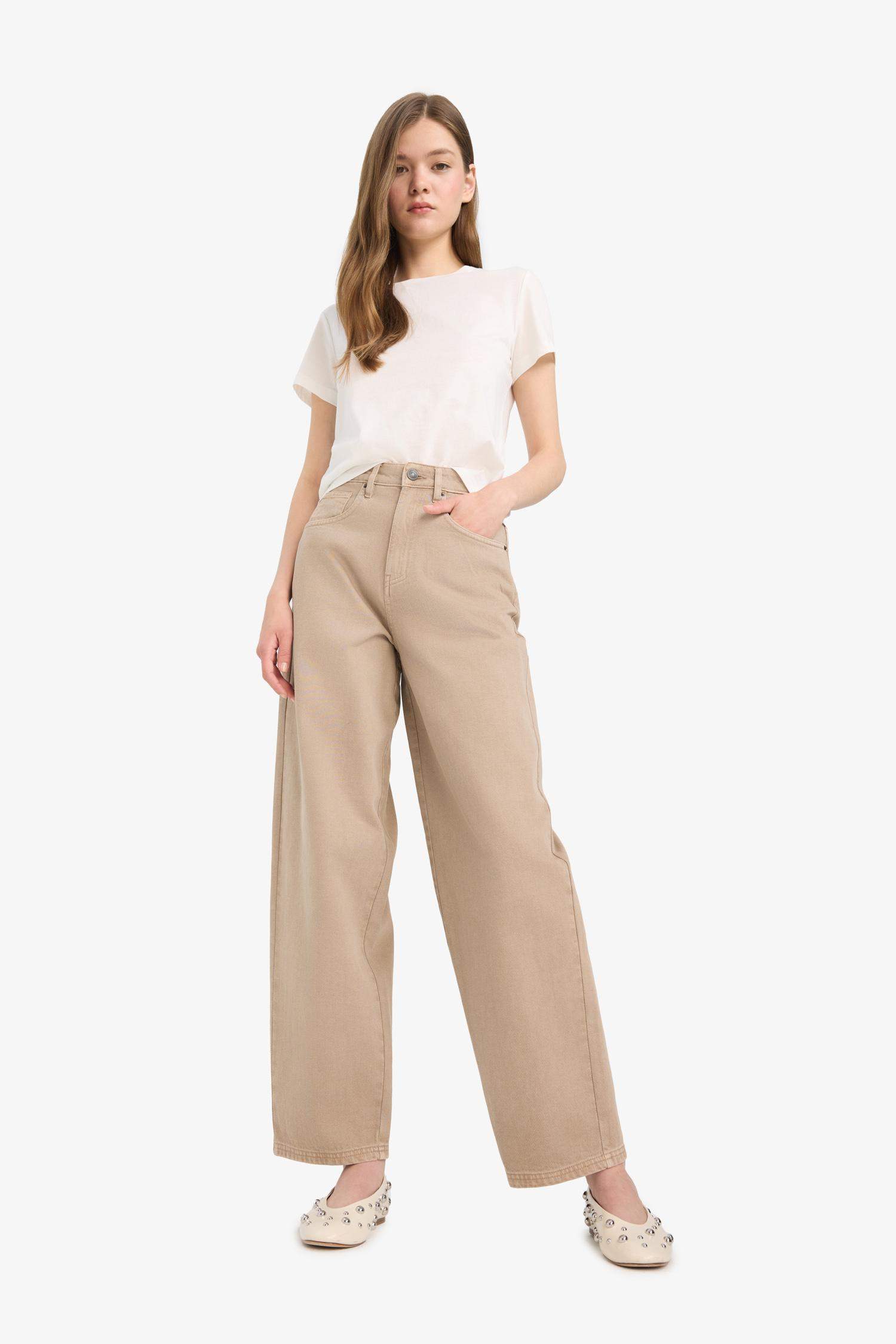 Baggy Fit Gabardine Trousers