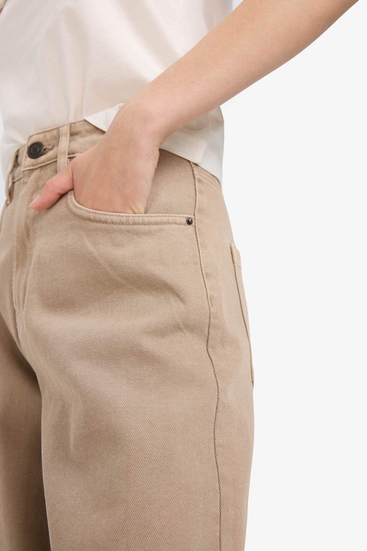 Baggy Fit Gabardine Trousers