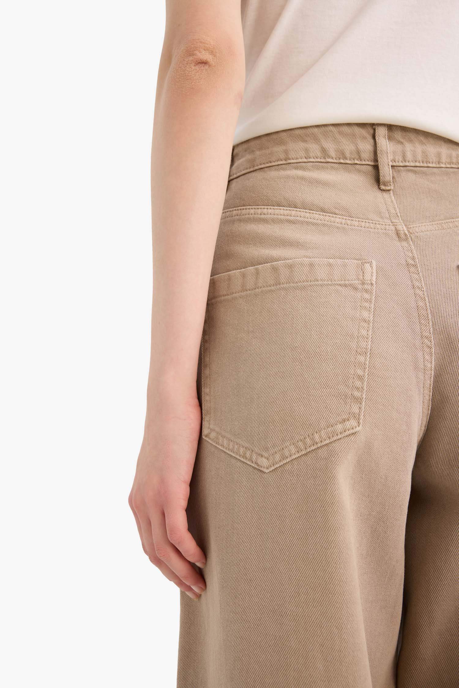 Baggy Fit Gabardine Trousers