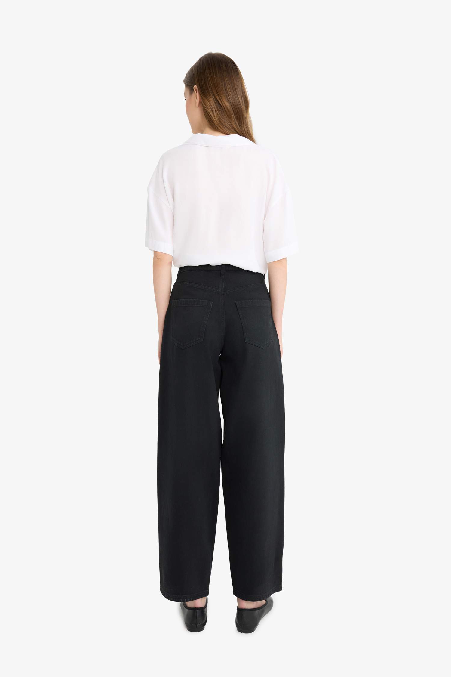 Baggy Fit Gabardine Trousers