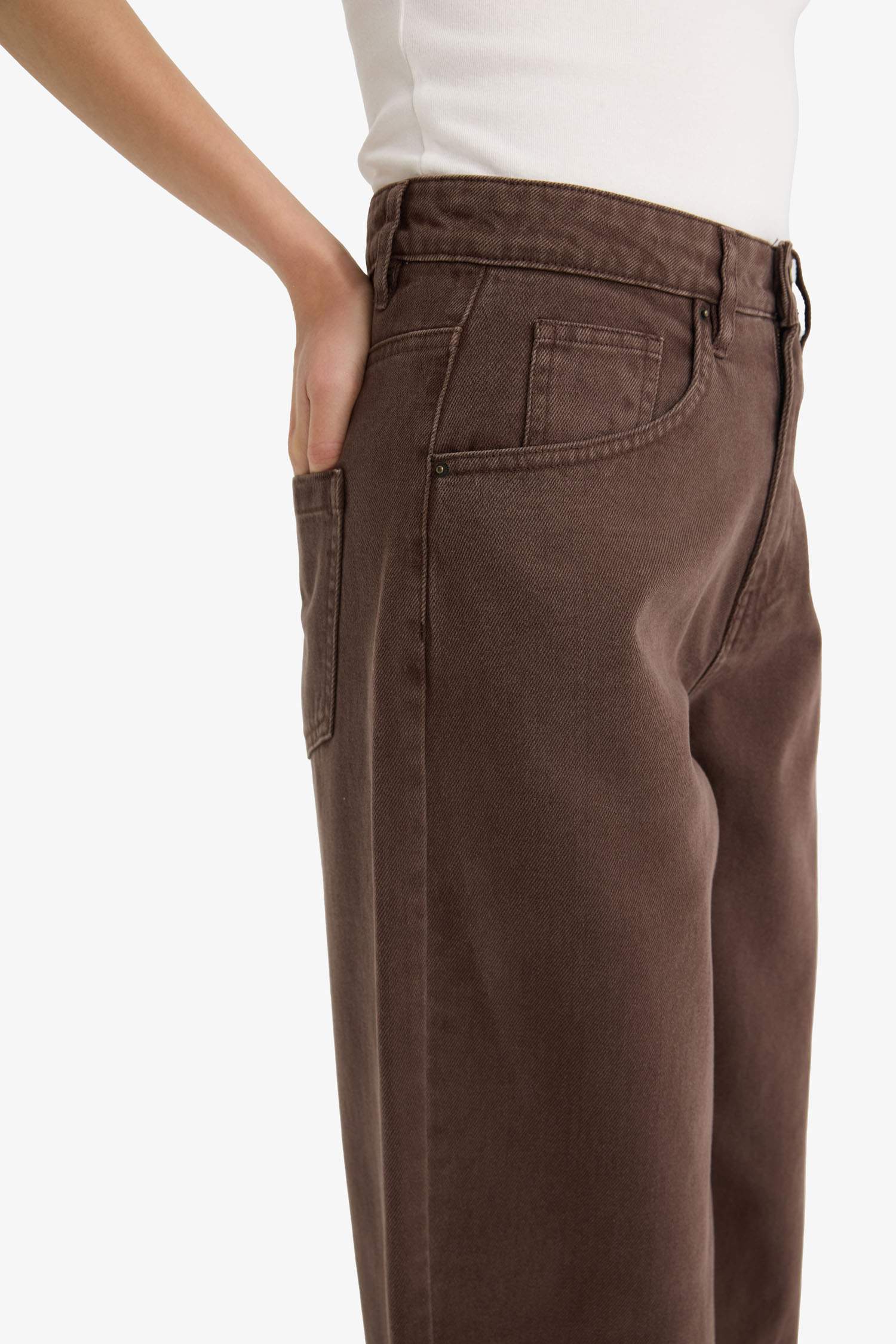 Baggy Fit Gabardine Trousers