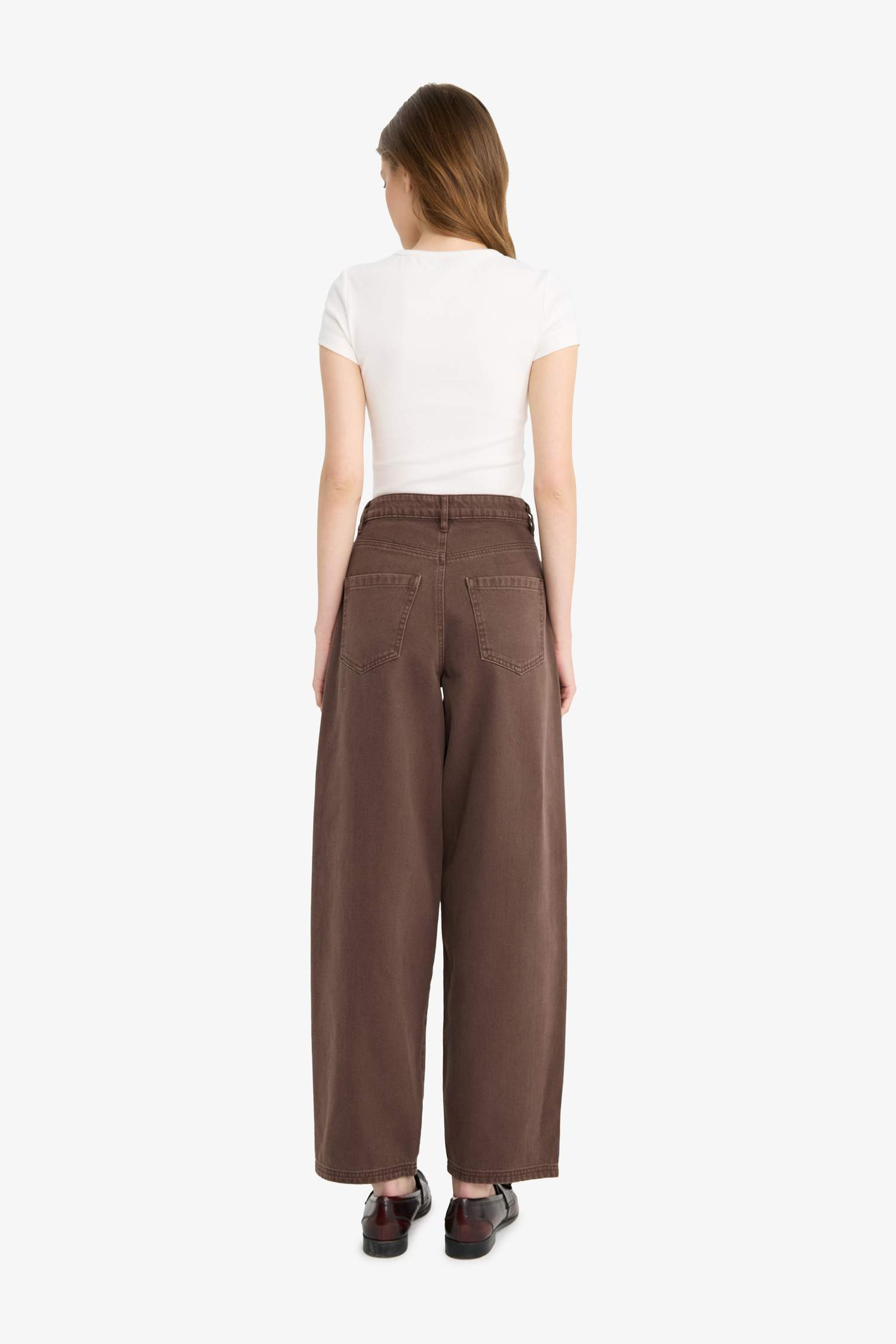 Baggy Fit Gabardine Trousers