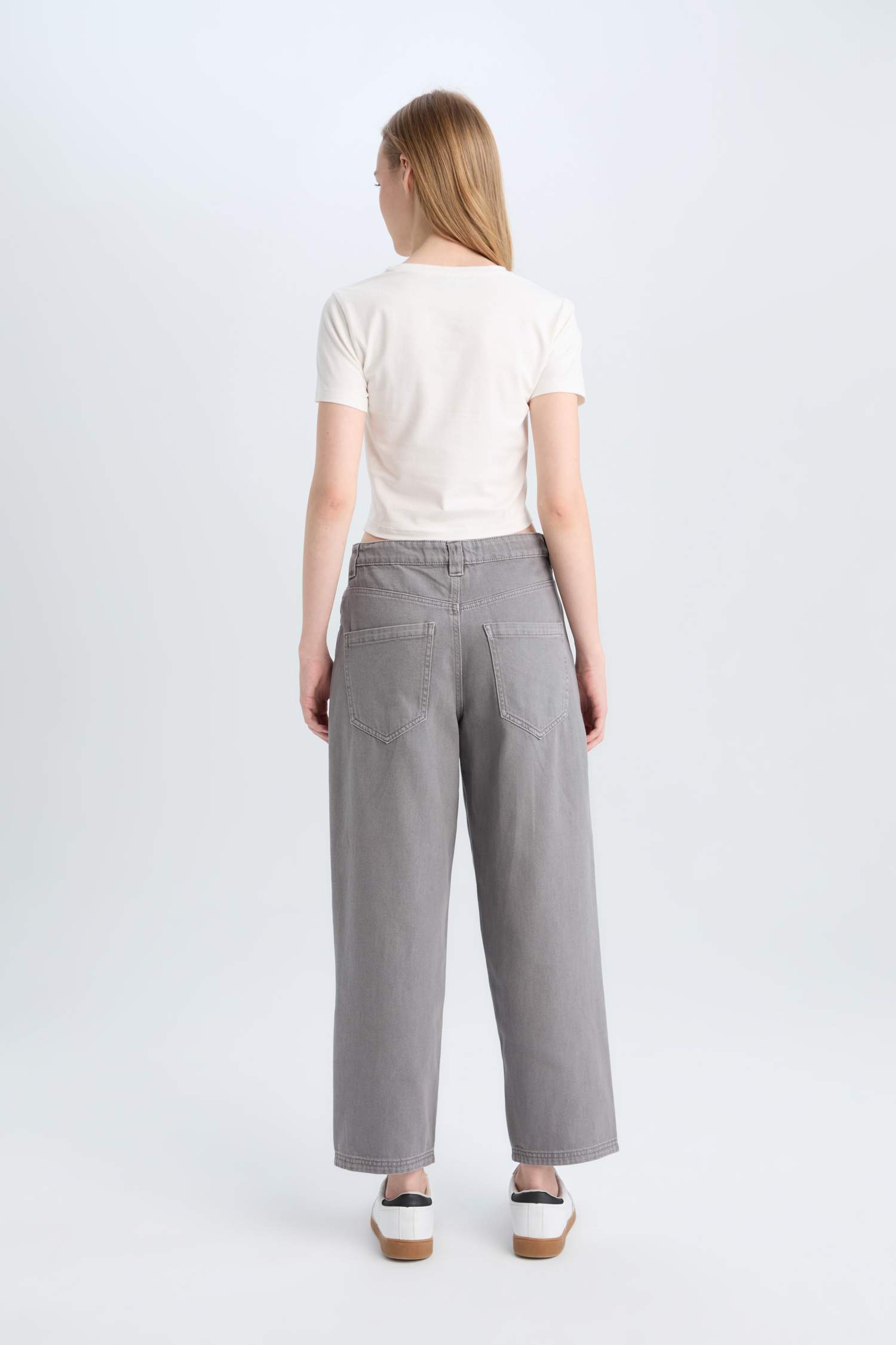 Baggy Fit Gabardine Trousers