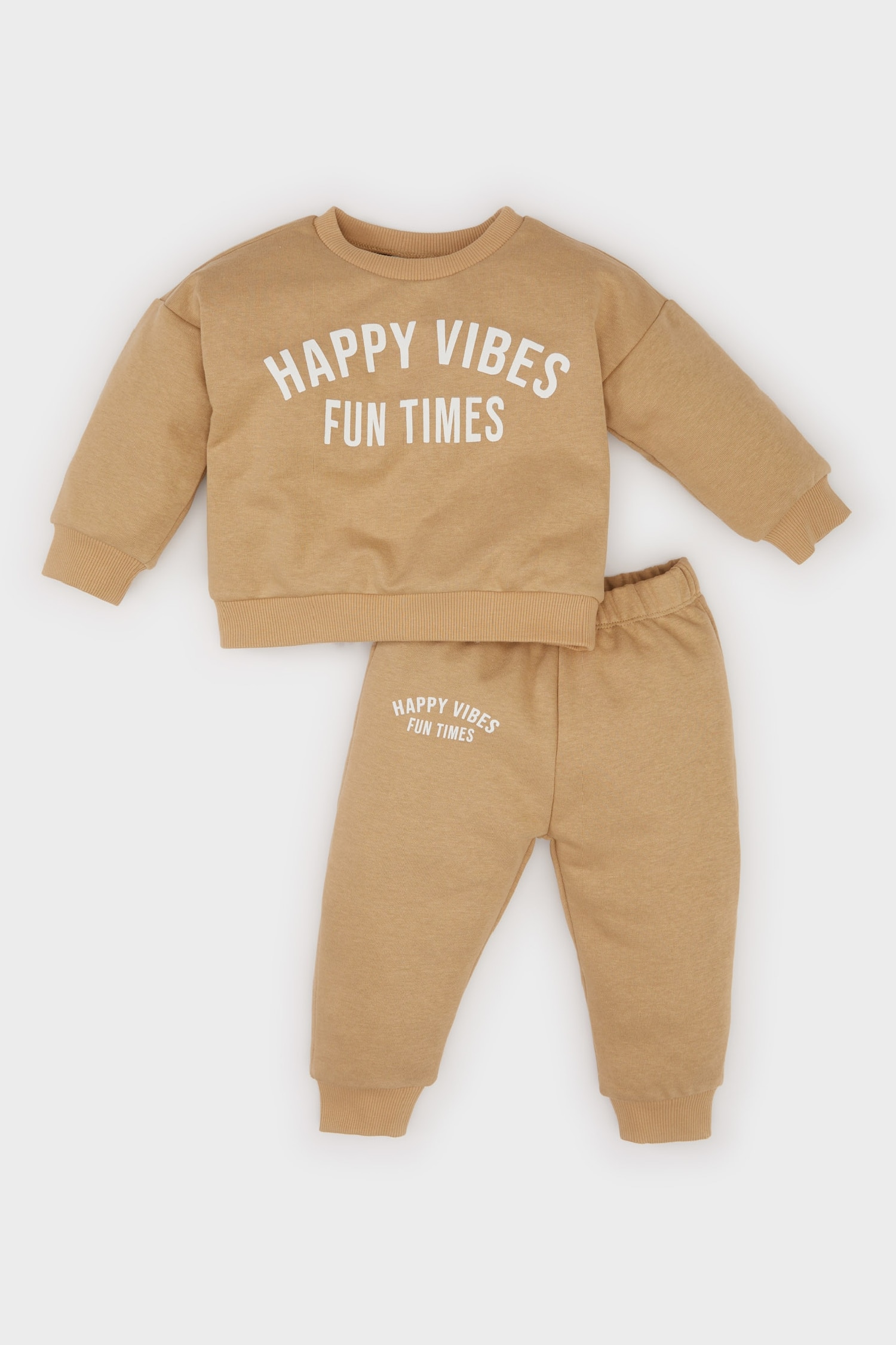 Ensemble pour bébé garçon : sweatshirt imprimé à col rond et pantalon de jogging
