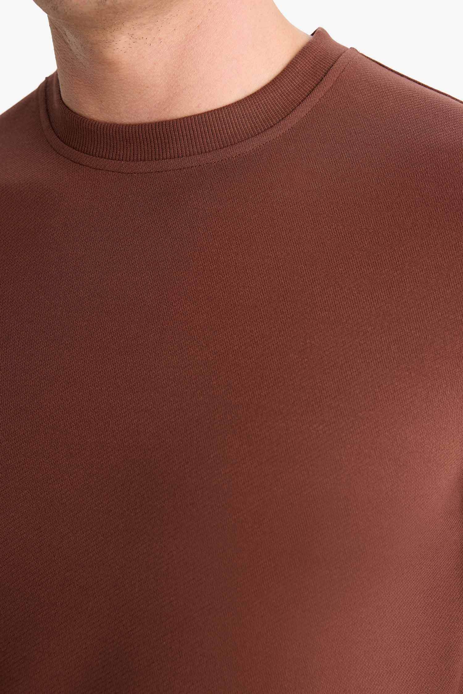 Regular Fit Crew Neck Twill Short Sleeve T-Shirt