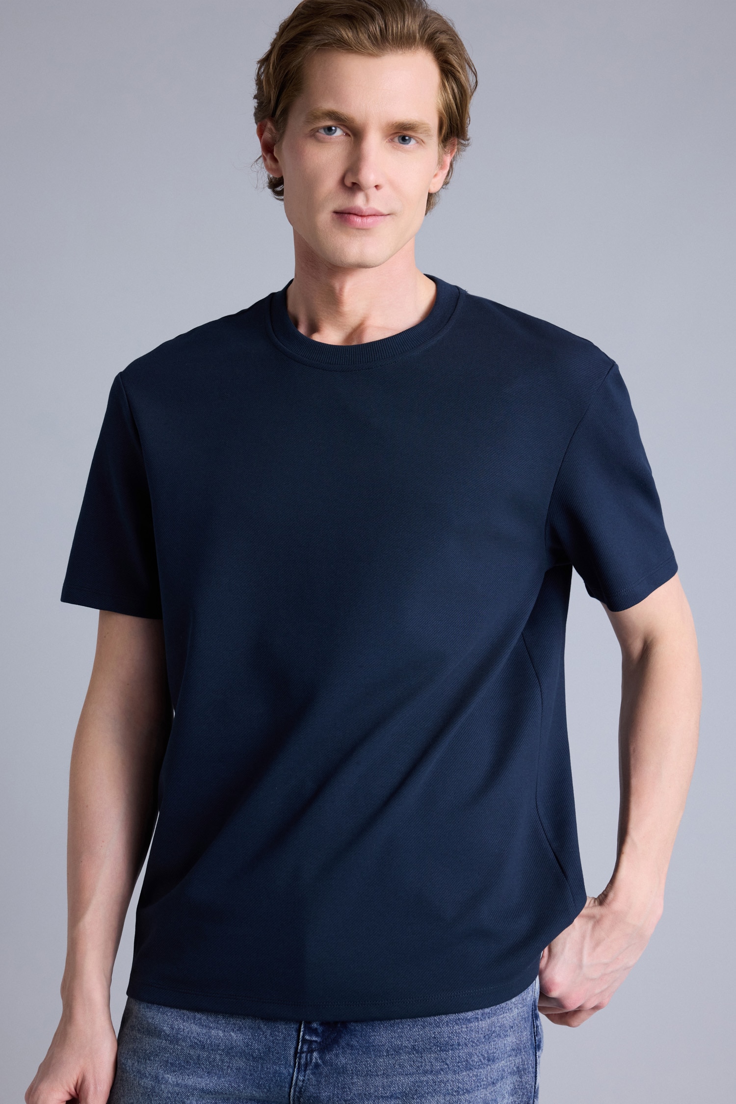 DeFacto Regular Fit Dokulu Basic Tişört