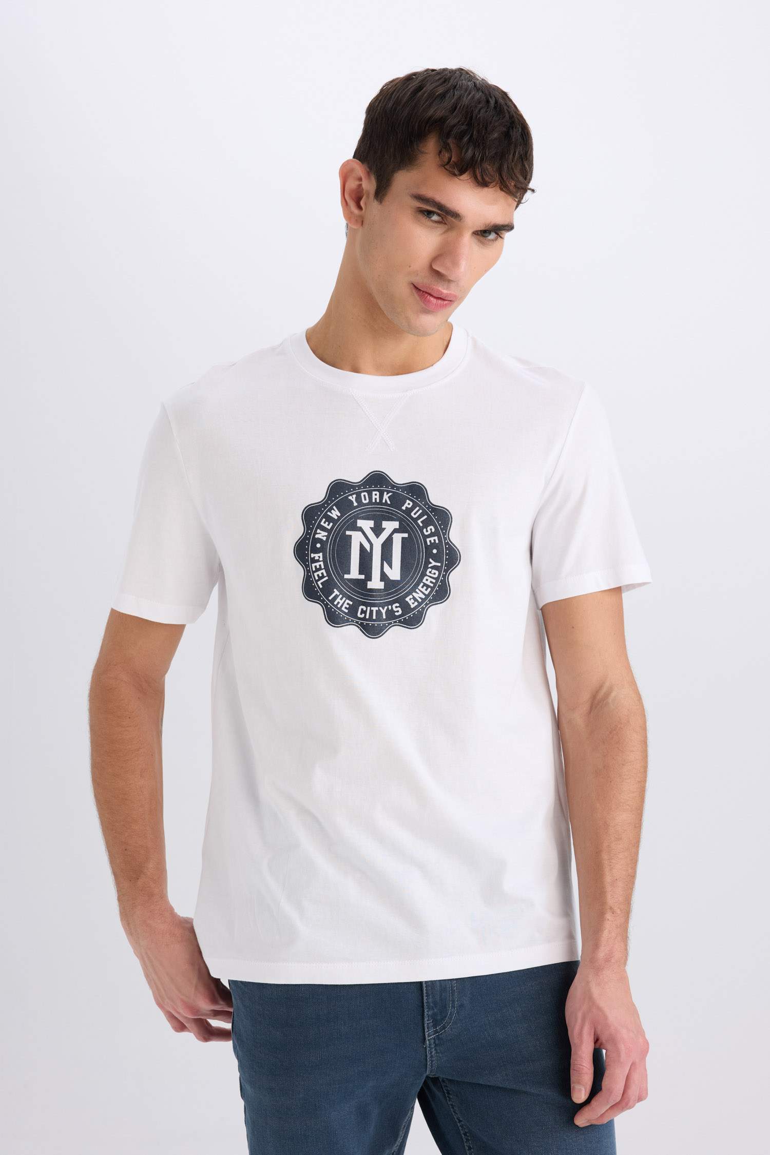 تيشيرت نص ردن قصة عادية بياخة مستديرة