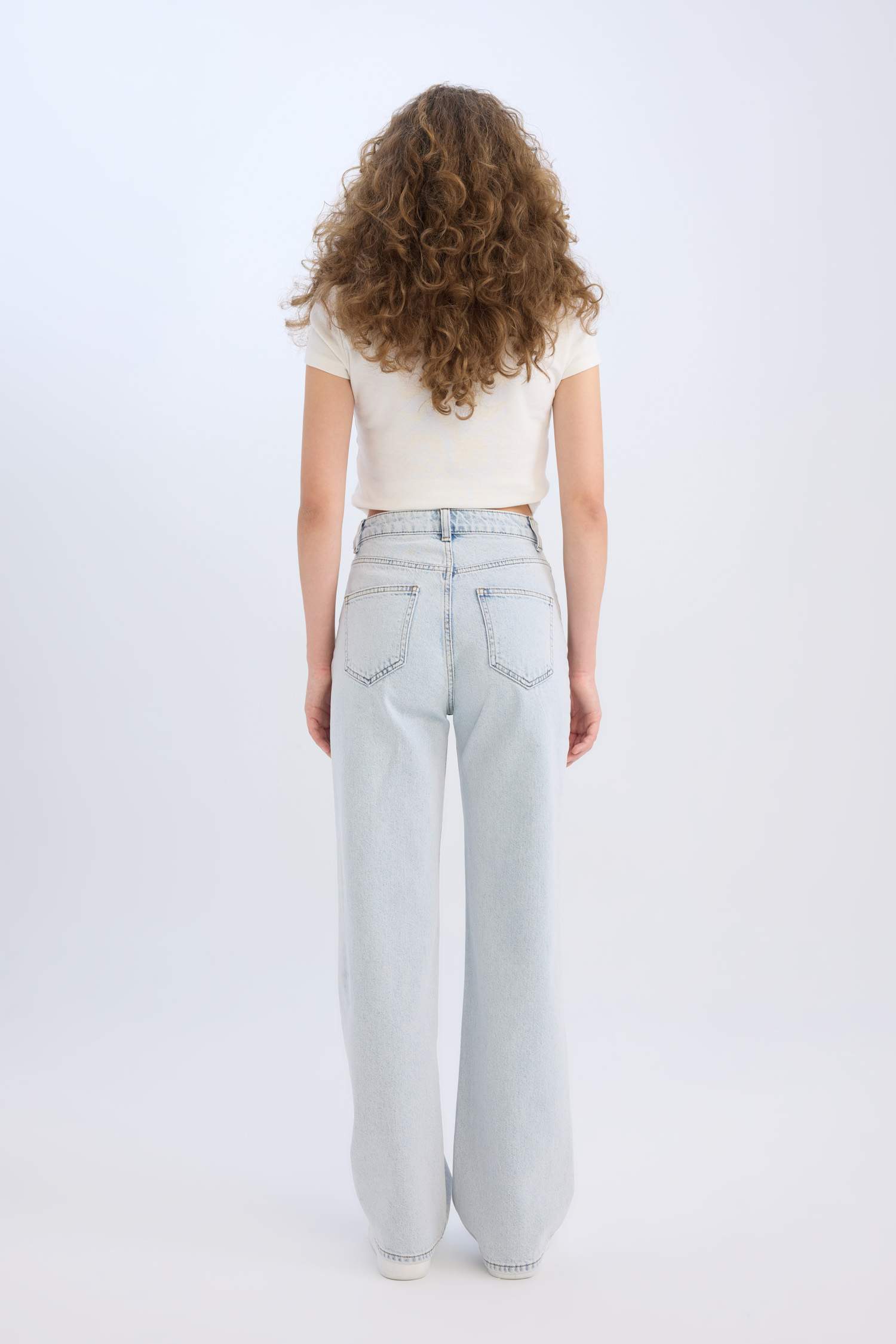 90's Wide Leg Yüksek Bel Geniş Paça Uzun Jean Pantolon