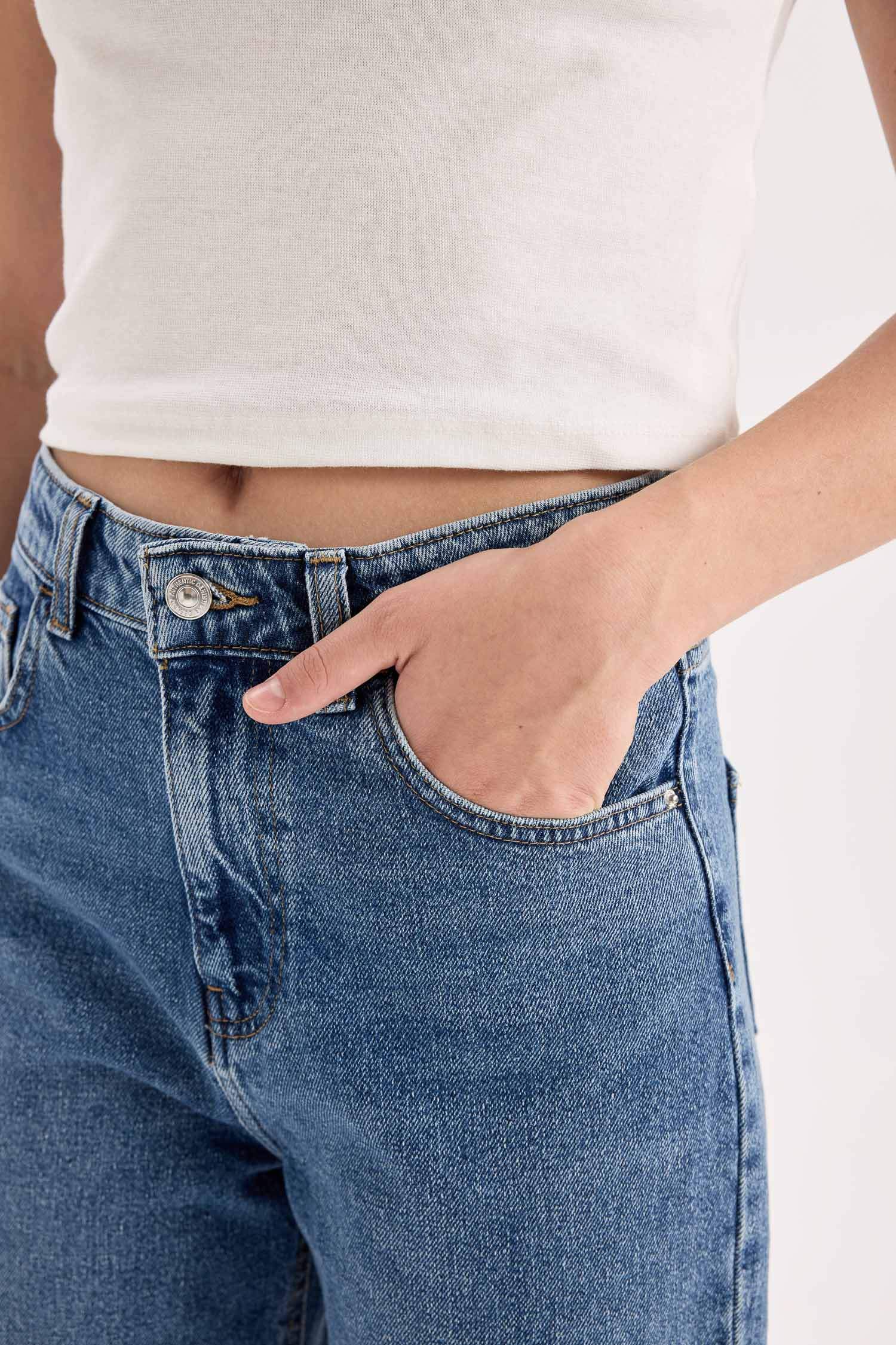 90's Wide Leg Yüksek Bel Geniş Paça Uzun Jean Pantolon