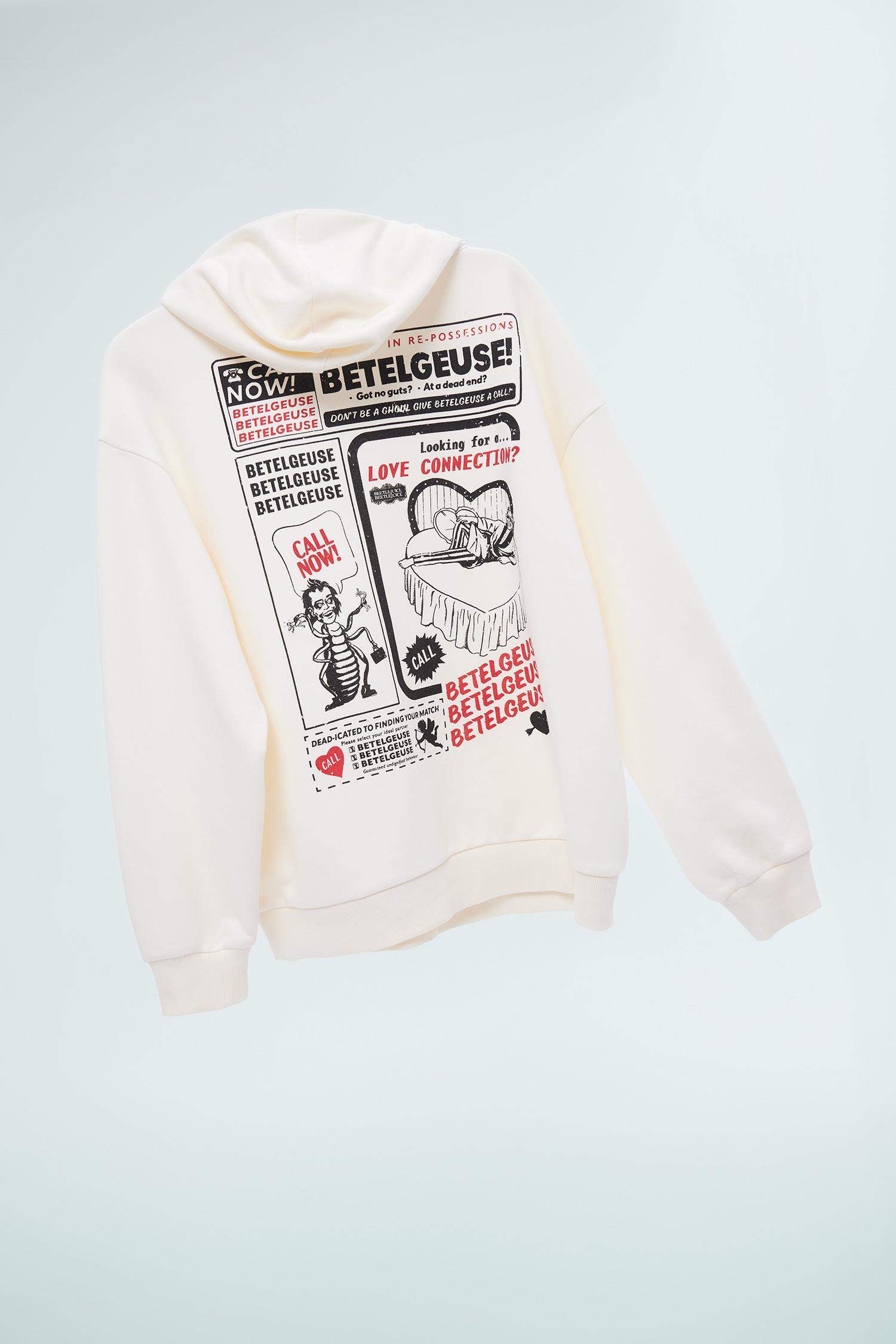 Coool Beetlejuice үлкен пішім үлкен бас киімді Свитер